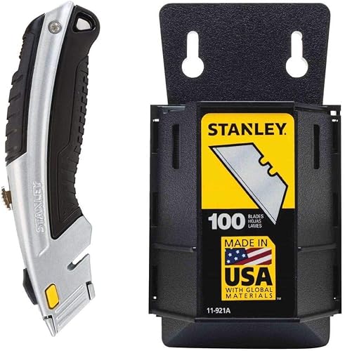 10-788 Instant Change Retractable Knife and 11-921A Utility Blades with Dispenser Combo Pack