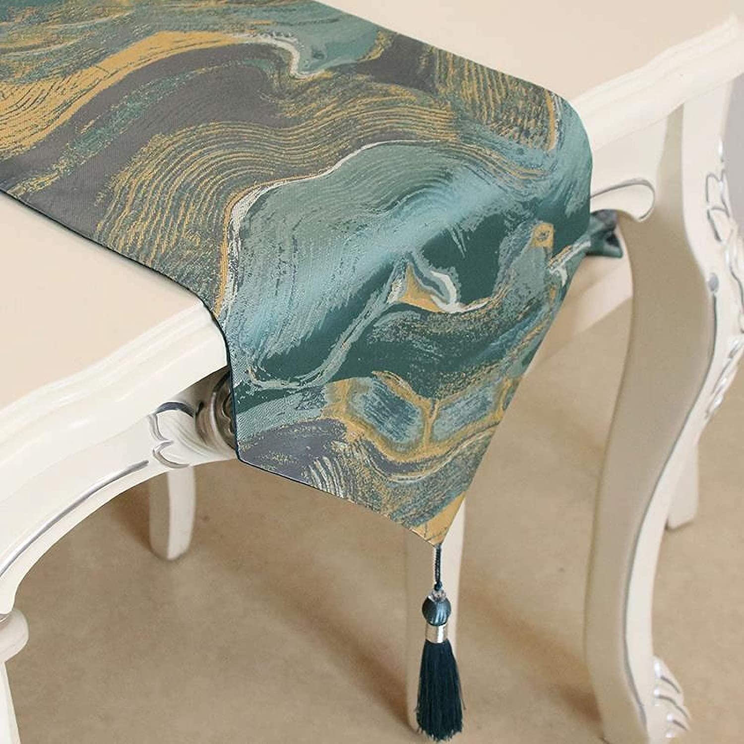 Tischläufer Tischdecke Luxus Esstisch Home Tischläufer Modell Zimmer American Couchtisch Tischdecke Tischläufer für Küche(31X200cm)