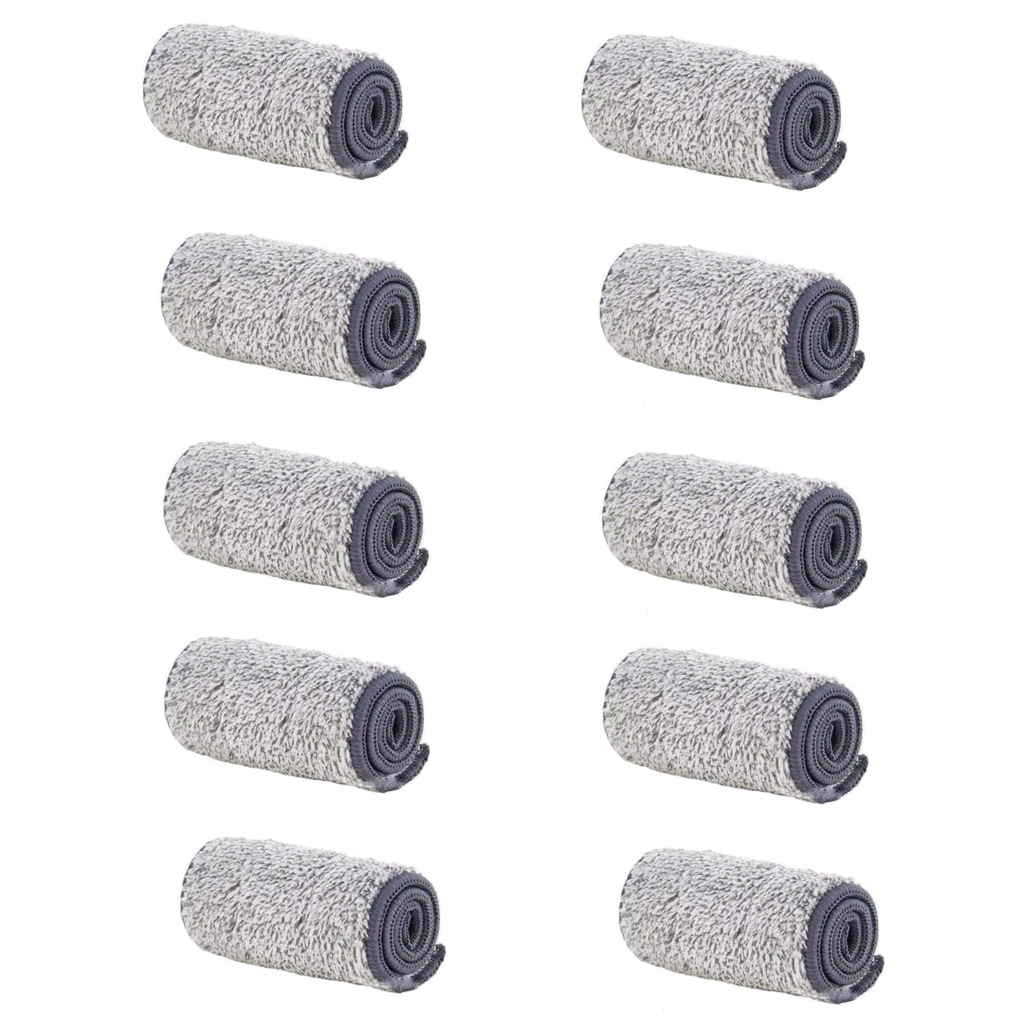 Sponsored Ad - 2-Way-Lock Flat Microfiber Mop Refill for Flat Mop; (Check Your Head Size) Easy-to-Attach, Machine Washable Pad Size 32.5x12cm, Small (Pack of 10)