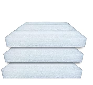 HIMAJI EPE Foam Sheet 30 MM Thickness Small, Medium & Large Size In White Color (12x12 Inch, Set of 3 Sheets)