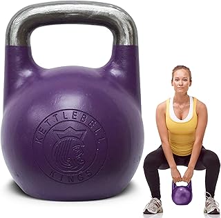 Kettlebell Kings Competition Kettlebells Weight (35mm handle) 8-48 KG | Hand weights Workout Gym Equipment & Strength trai...