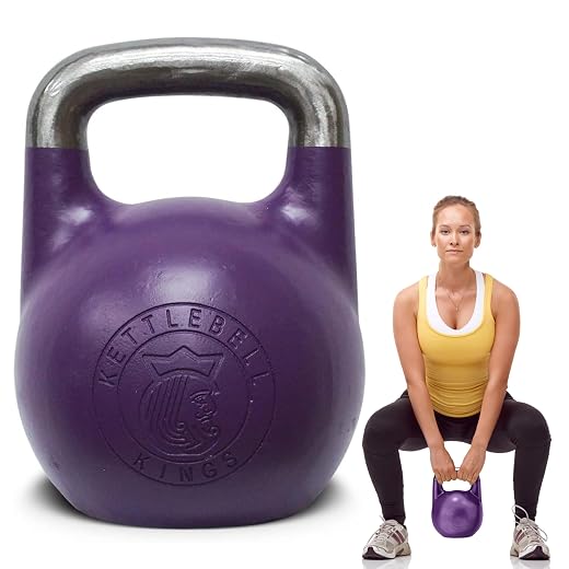 Kettlebell Kings | Competition Kettlebell Weights (8-44 KG) For Women & Men | Designed For Comfort in High Repetition Workouts | Superior Balance For Better Workouts (20 KG)