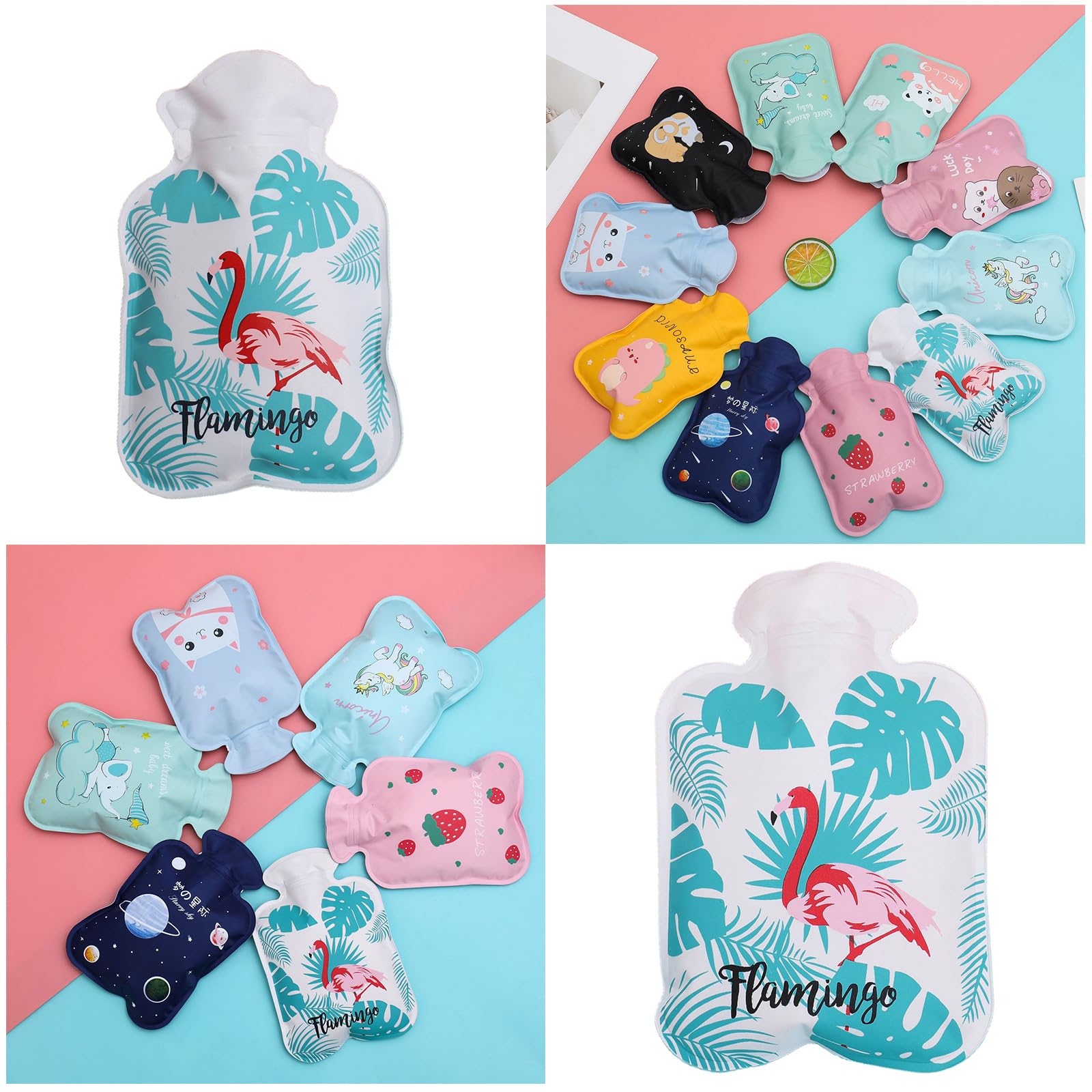 Reusable Winter Warm Heat Hand Warmer Cartoon Hot Water Bottles for Girls Hot Water Bag Pocket Belly Hand Feet Warm Hot Water Bag Small