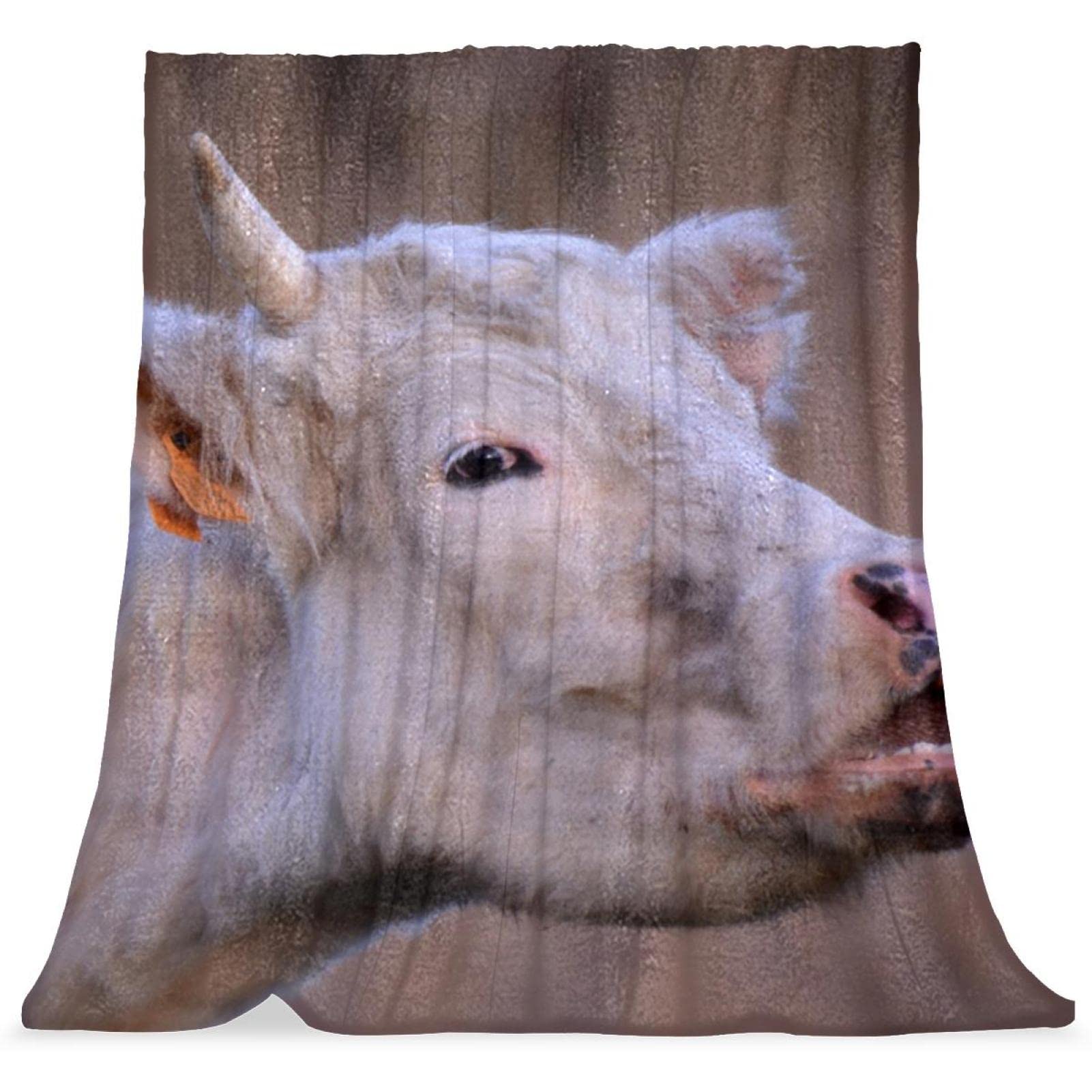 Couvre-lit doux couverture de lit moelleux enfants vache