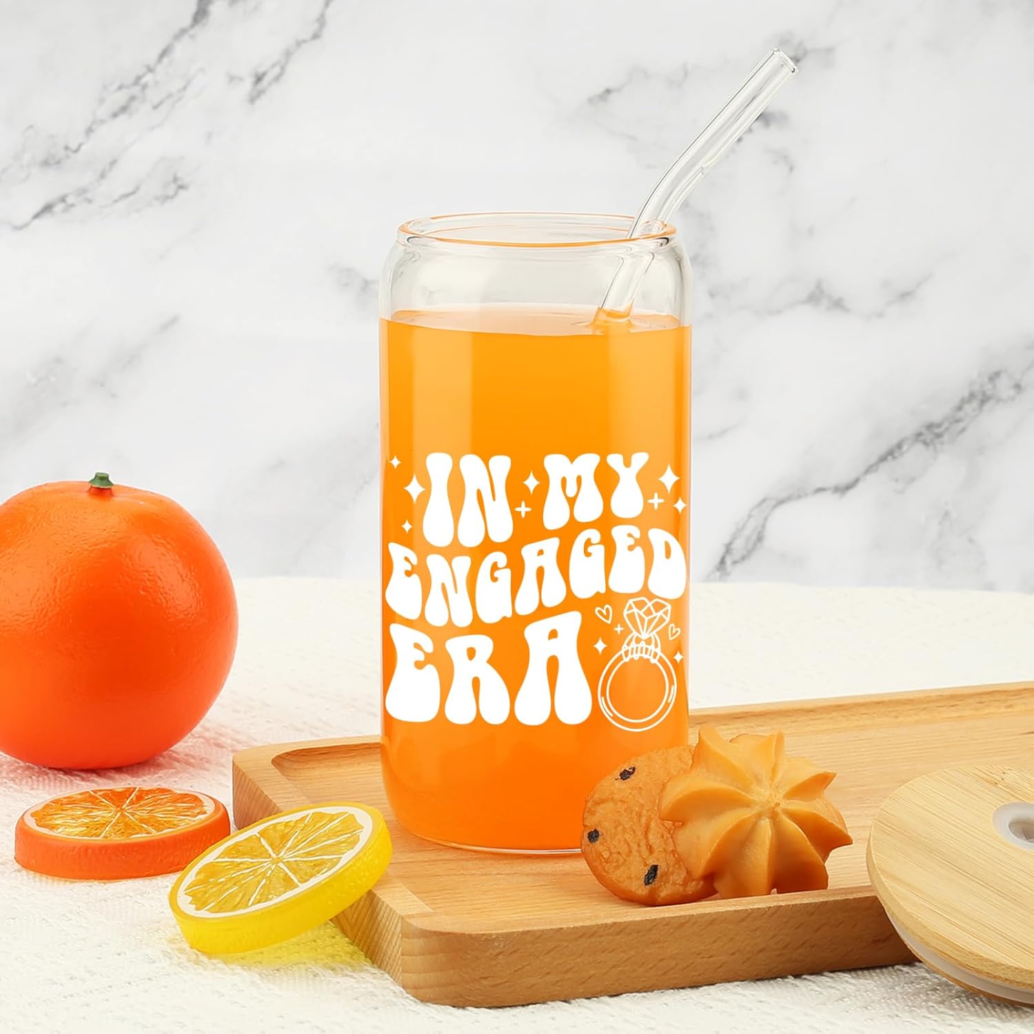 Engagement Gifts, In My Engaged Era Glass Cup, Future Bride Gift Ideas, Bridal Shower Gift for Her, Wedding Gifts for Best Friend - Newbride, Fiancée Present - Bride to Be Tumbler - Present for Her - Image 7