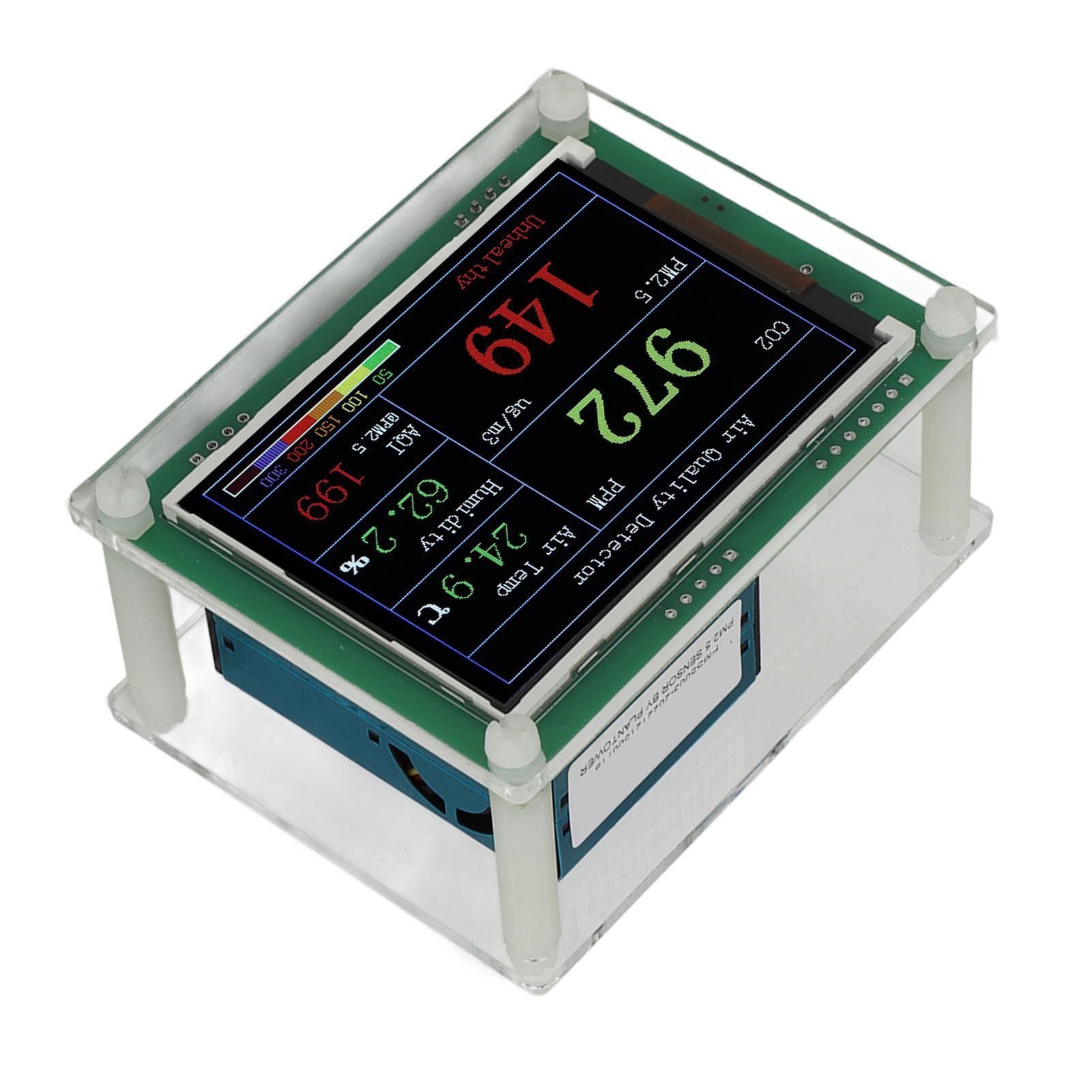Monitor della qualità Dell'aria Rilevatore della qualità Dell'aria Interna Ad Alta Precisione per L'home Office PM2.5 Test di umidità della Temperatura 8,5x6,5 Cm