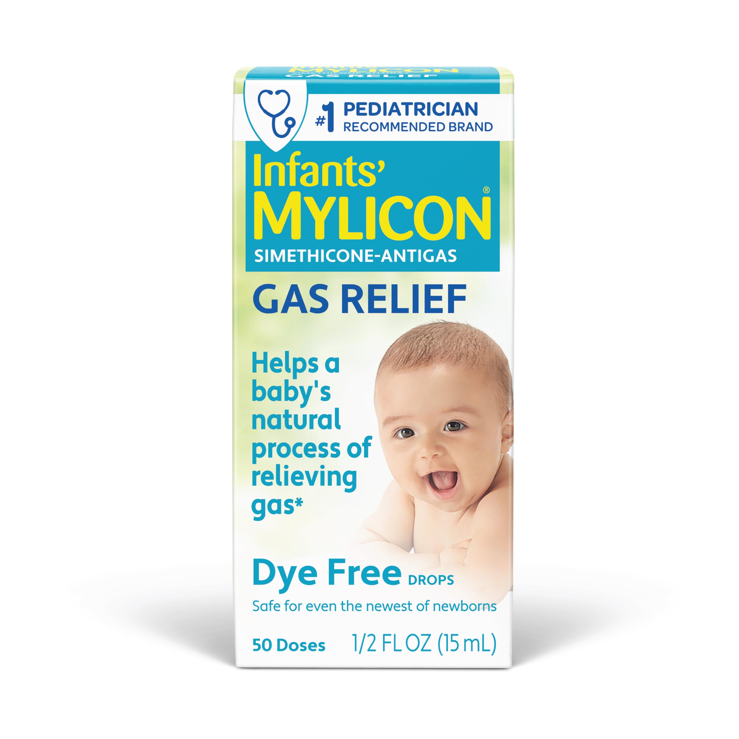 Gas Relief Drops for Infants and Babies, Dye Free Formula, 0.5 Fluid Ounce