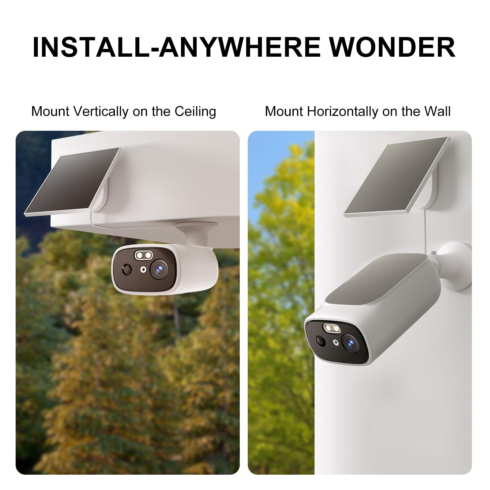 2K Solar Security Cameras - Wireless Outdoor -5