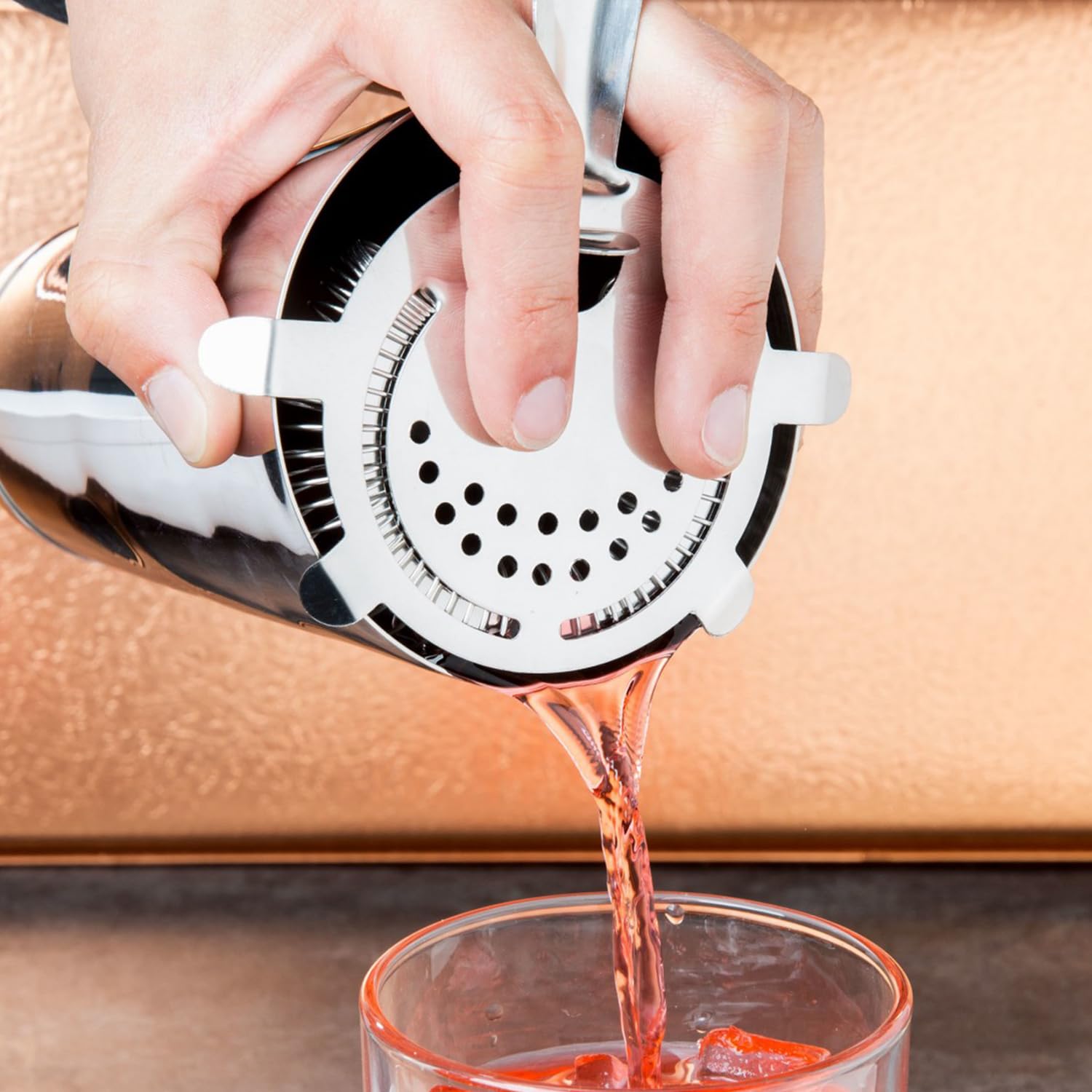 Filtres à Cocktail 2 Pièces - Acier Inoxydable - Filtre Glaçons Boissons Bar Professionnel