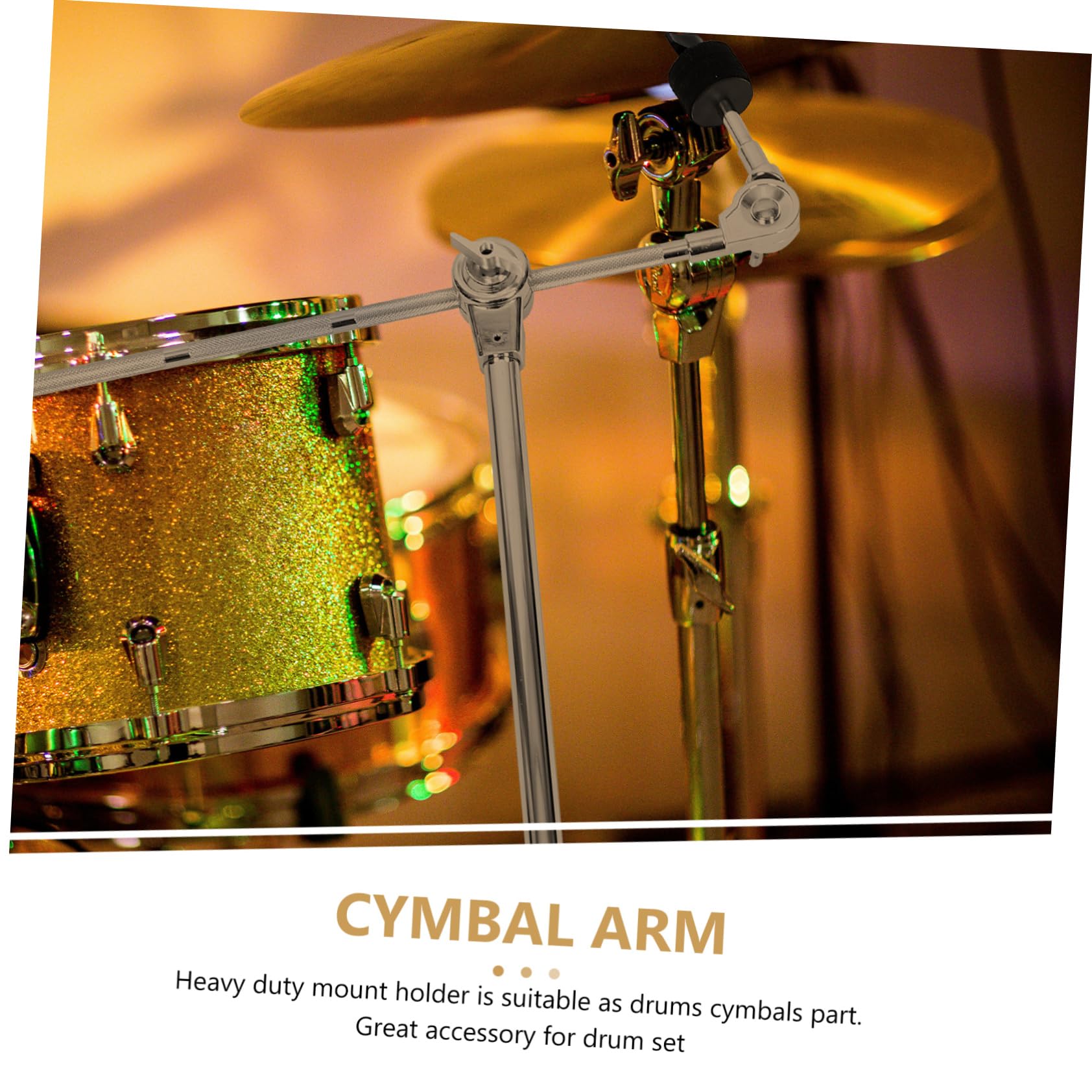 VICASKY Drum Mount Holder Cymbal Arm Boom Arm Attachment for Music Instrument Parts Alloy Stand