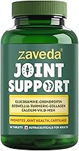 Zaveda Joint Support for keeping Joints healthy containing Collagen, Glucosamine, Calcium, Bosewellia, MSM and Vit.D (60 Tablets)