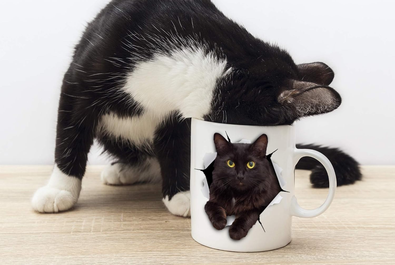 Winston & Bear Black Cat Coffee Mug - Funny Ceramic Coffee Mug Gift for Cat Lovers - Cute Novelty Cup for Men and Women (11oz) - Image 5