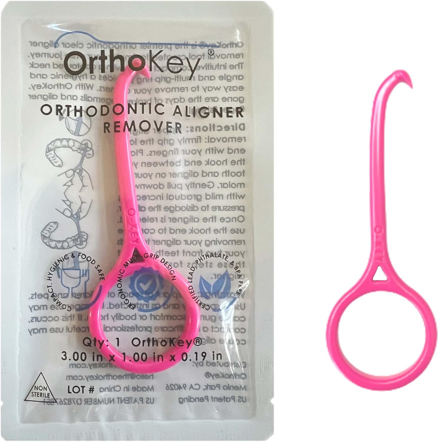 OrthoKey Clear Aligner Removal Tool Remover Tool for Removable Braces