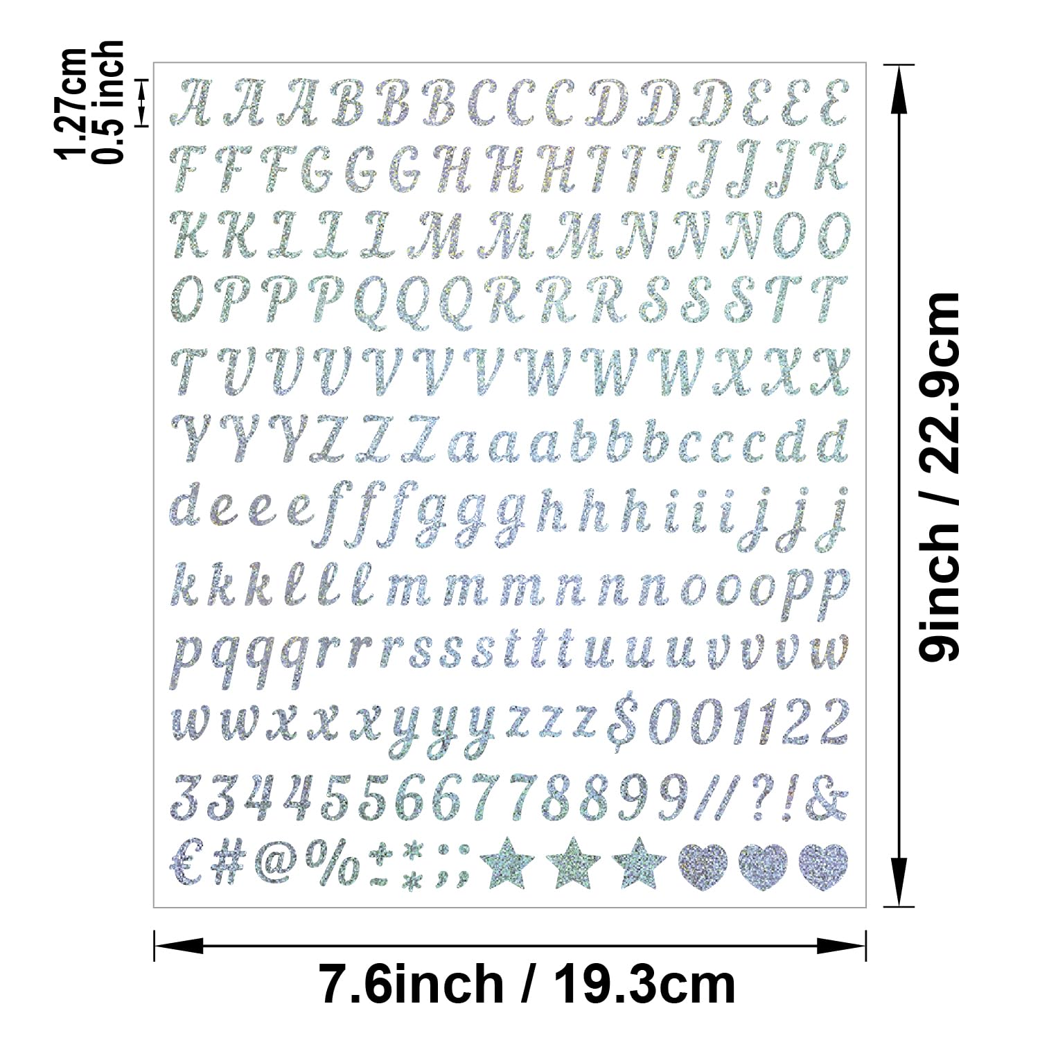 Alphabet Coloré Créatif 15 Feuilles Autocollantes Lettres Alphabet - Stickers Vinyle Multicolores Pour Scrapbooking Et Créations Lettres Adhésives Scrapbooking