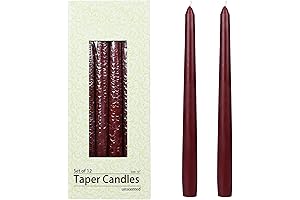 Elegant Maroon Candles: Set the Mood with Sophisticated 10-Inch Taper Candles
