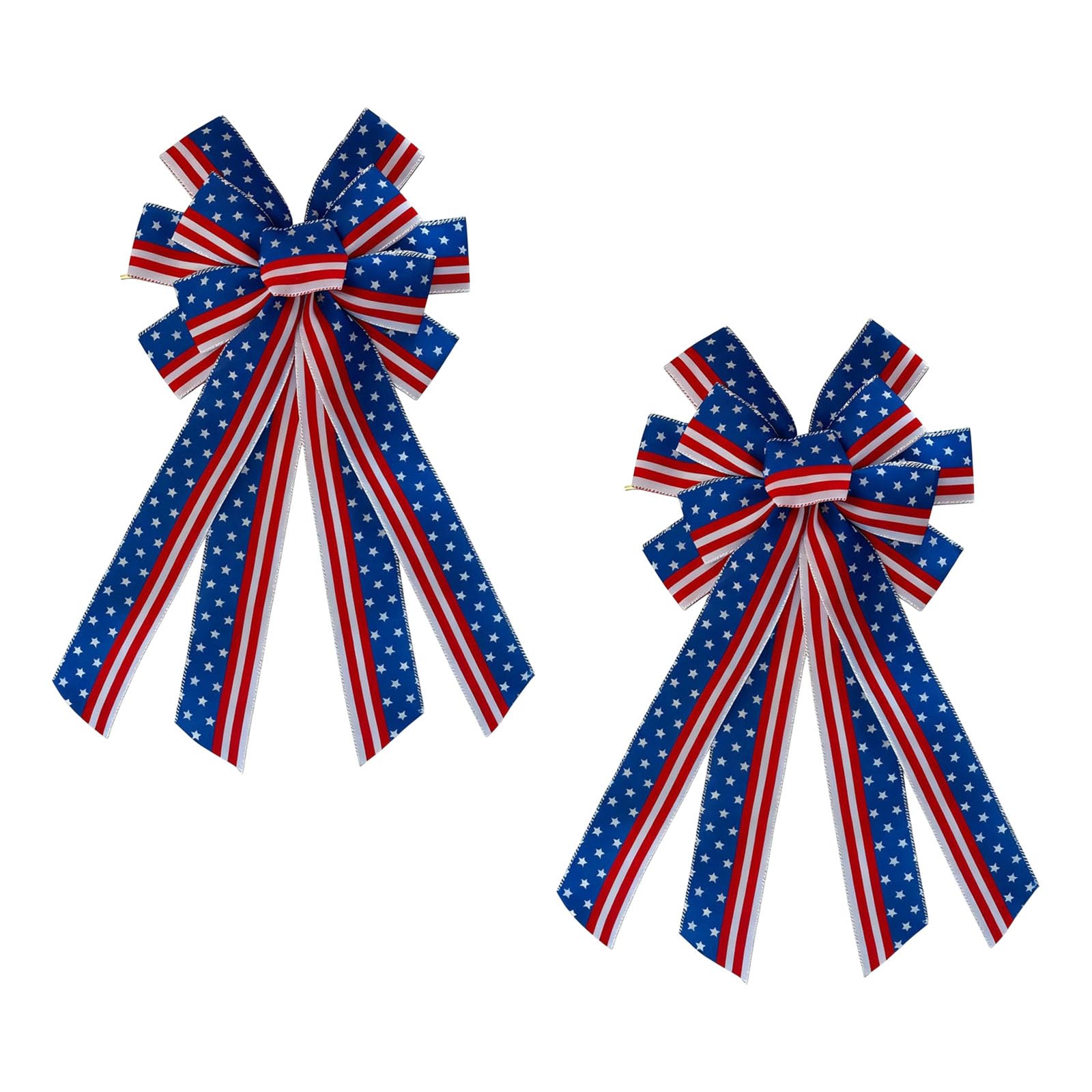 ZEPFJHE Patriotic Themed Ribbon Bowknot 29X53cm Polyester Bowknot Ornament for Door Window Chair Independence Day Decoration Flexible Event Decorations