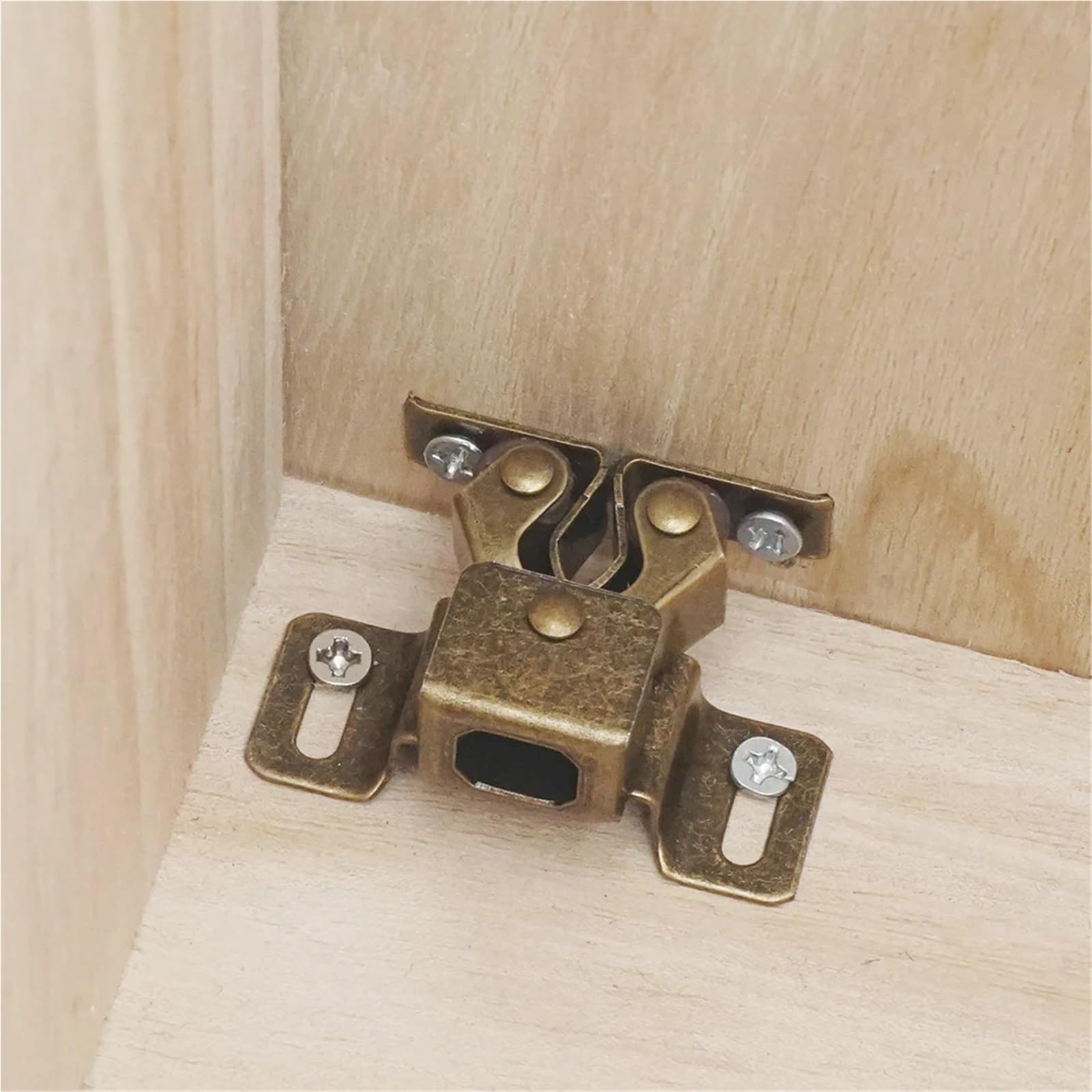 100 cierres de puerta para armarios altos, cierre de puerta, tope, amortiguador, cierre de amortiguador, para armarios y muebles (dorado)