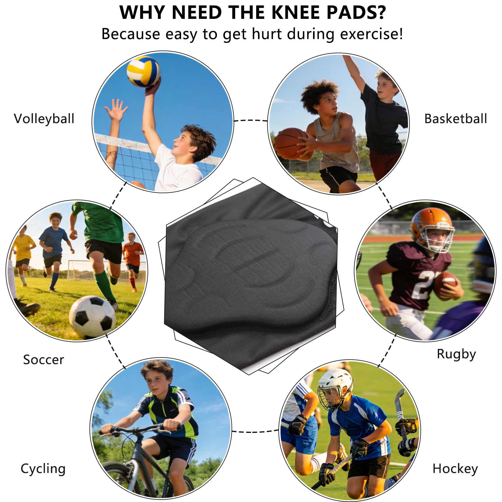 Espinilleras para fútbol y rugby, almohadillas de apoyo transpirables con protección mejorada contra impactos, mangas de compresión para atletas de niños y niñas, equipo de protección para