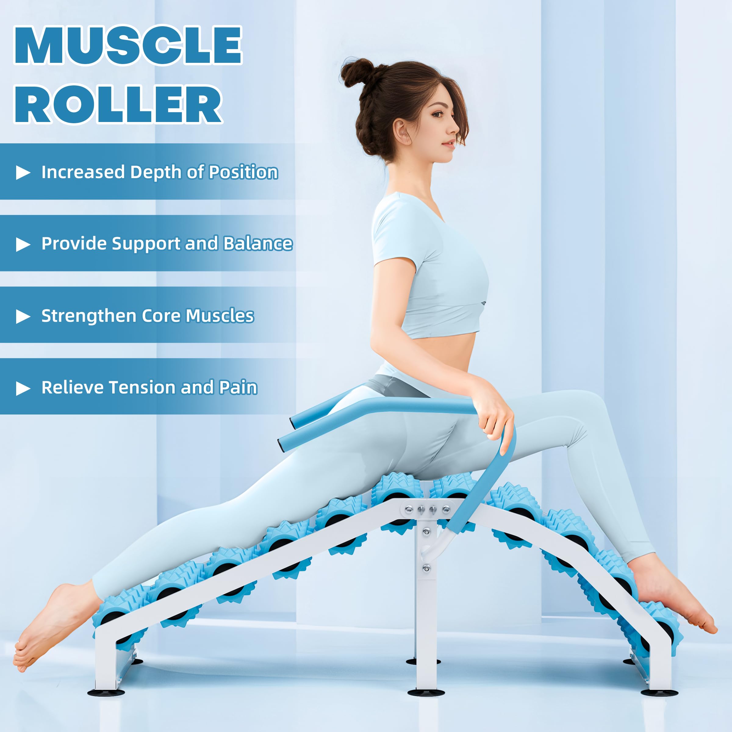 Rodillo de espuma, experimenta un alivio muscular específico con nuestro rodillo muscular, rodillo ideal para masaje muscular de tejido profundo y alivio del dolor de espalda superior, perfecto para