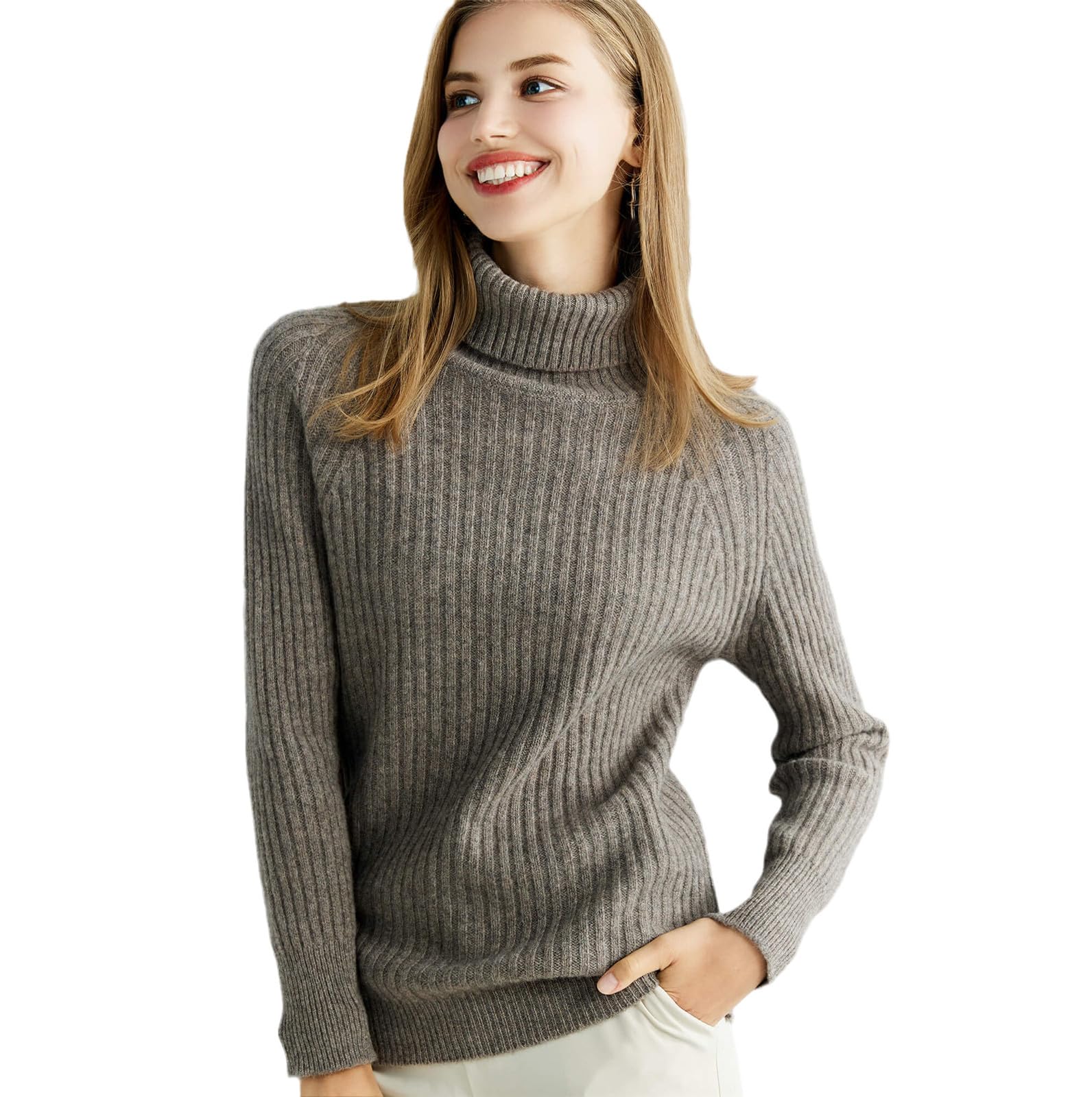 Womens Knitted Sweater 100 Merino Wool Turtleneck Long Sleeve Pullover Winter Autumn Sweater Tops
