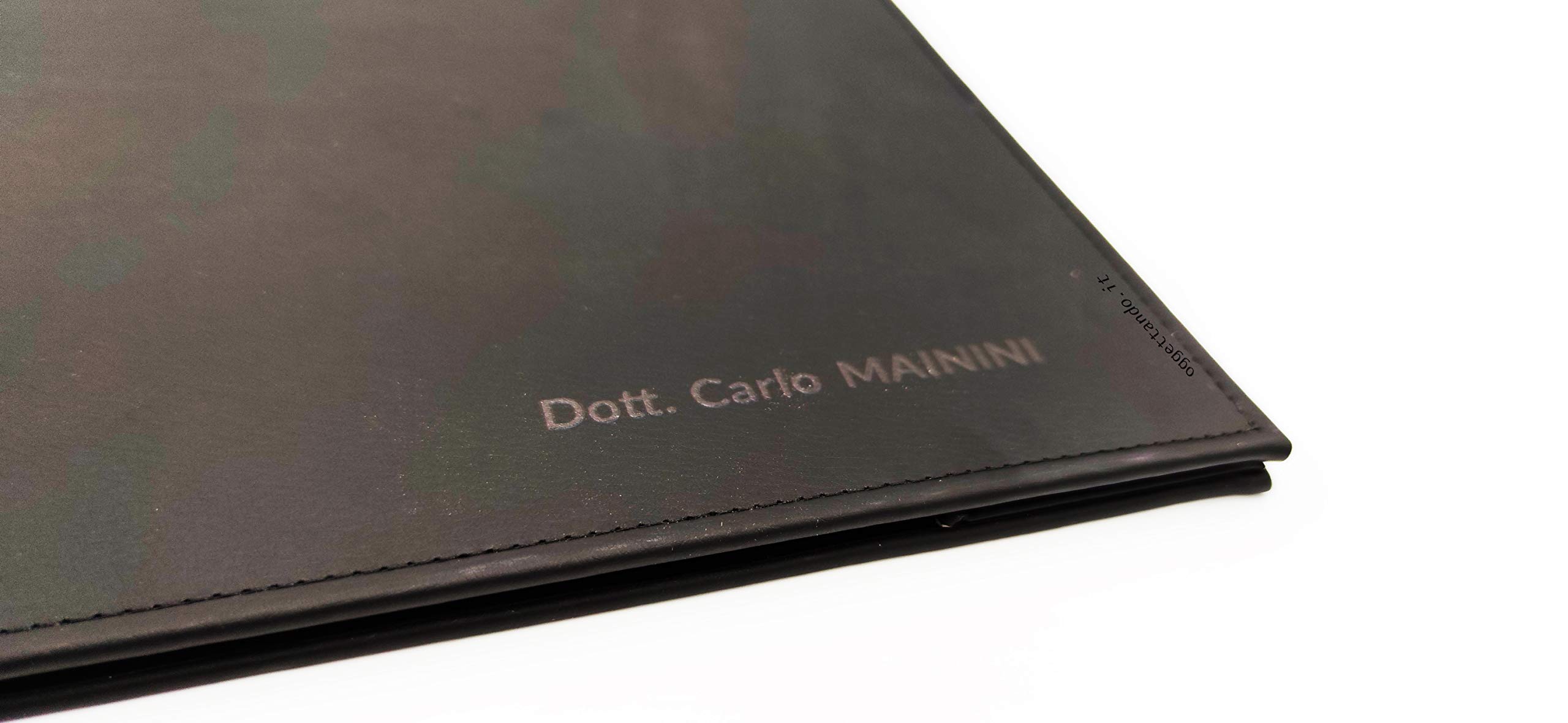 OGGETTANDO SOTTOMANO PERSONALIZZABILE per scrivania ECOPELLE Nero