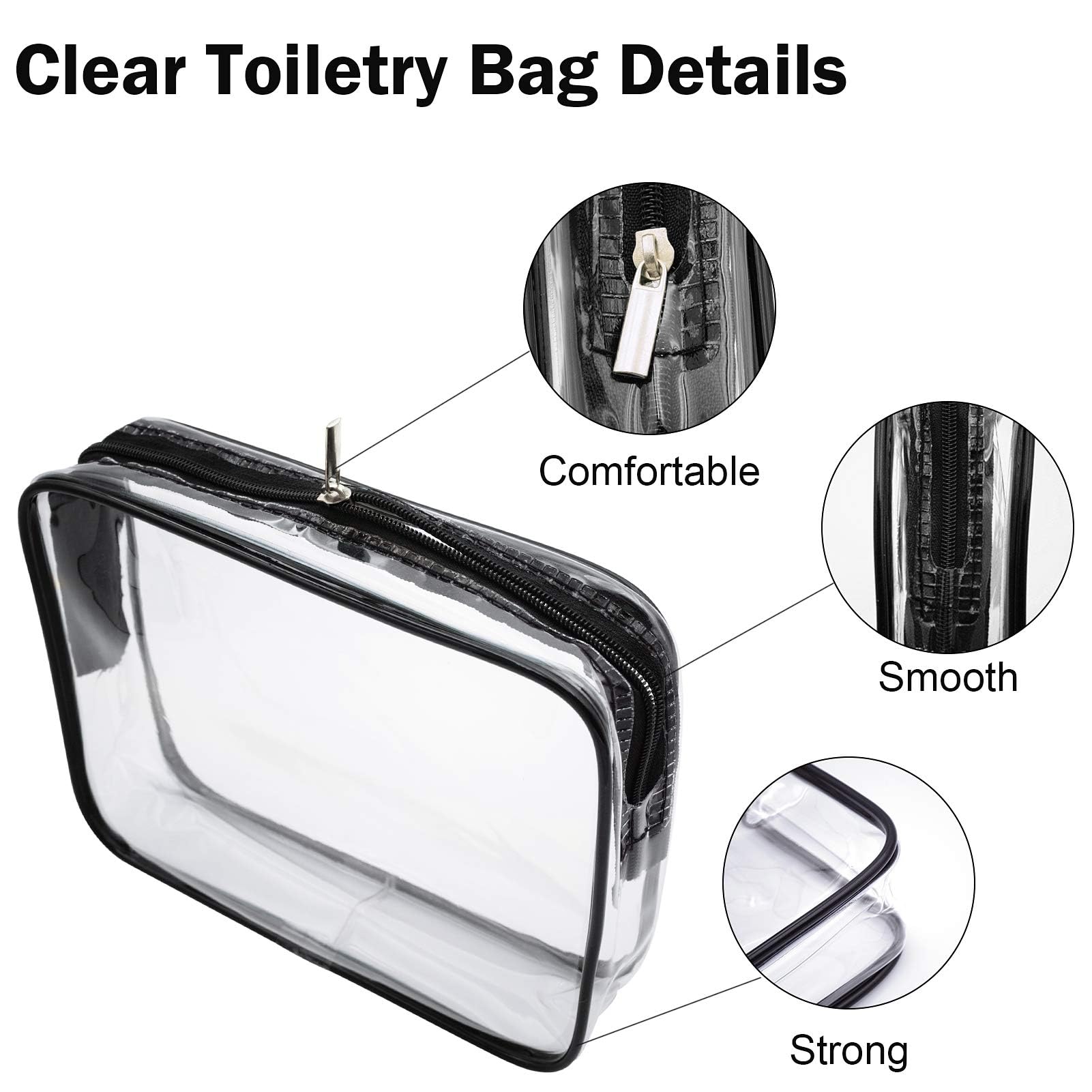 Hokretme Travel Size Bottles for Toiletries 13 Pack 2oz TSA Approved Toiletry Bottles Leak Proof Travel Kit for Women Men TSA Clear Toiletry Bag Shampoo Lotion Skincare Cosmetic Container (Black) - Image 4