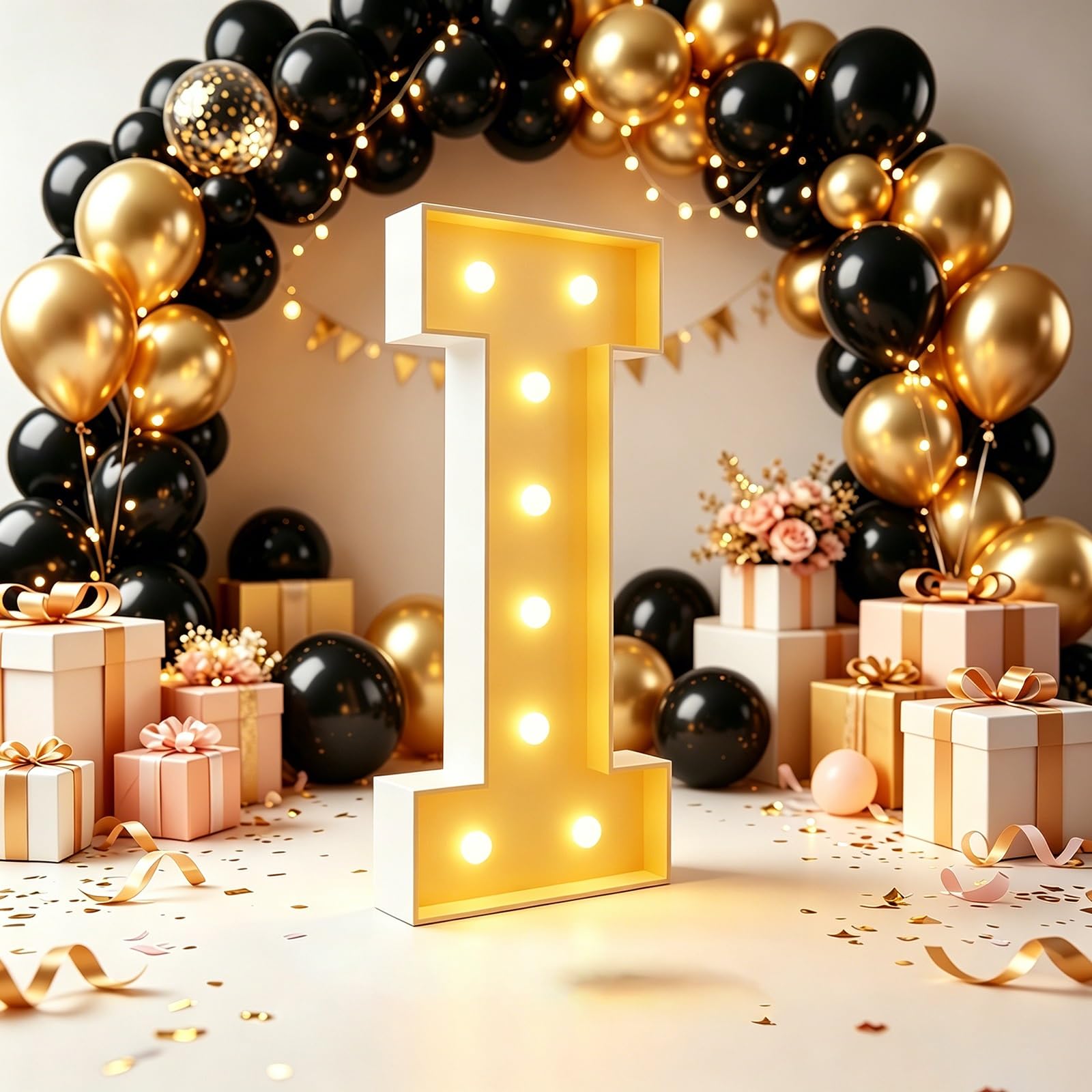 70cm/100cm/120cm Marquee Letters LED Light Up Letter(Letter I,120cm(4FT))