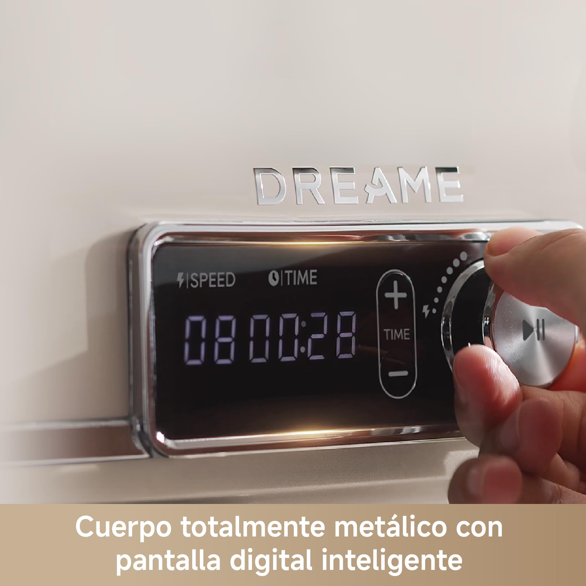 DREAME BioKnead, Robot Amasador, 12 Ajustes Precisos de Velocidad | Brazo Biónico Con Doble Gancho Patentado, Motor CC 800 W, 6 L, Cuerpo 100% Metálico, Pantalla Digital, Prácticos Accesorios
