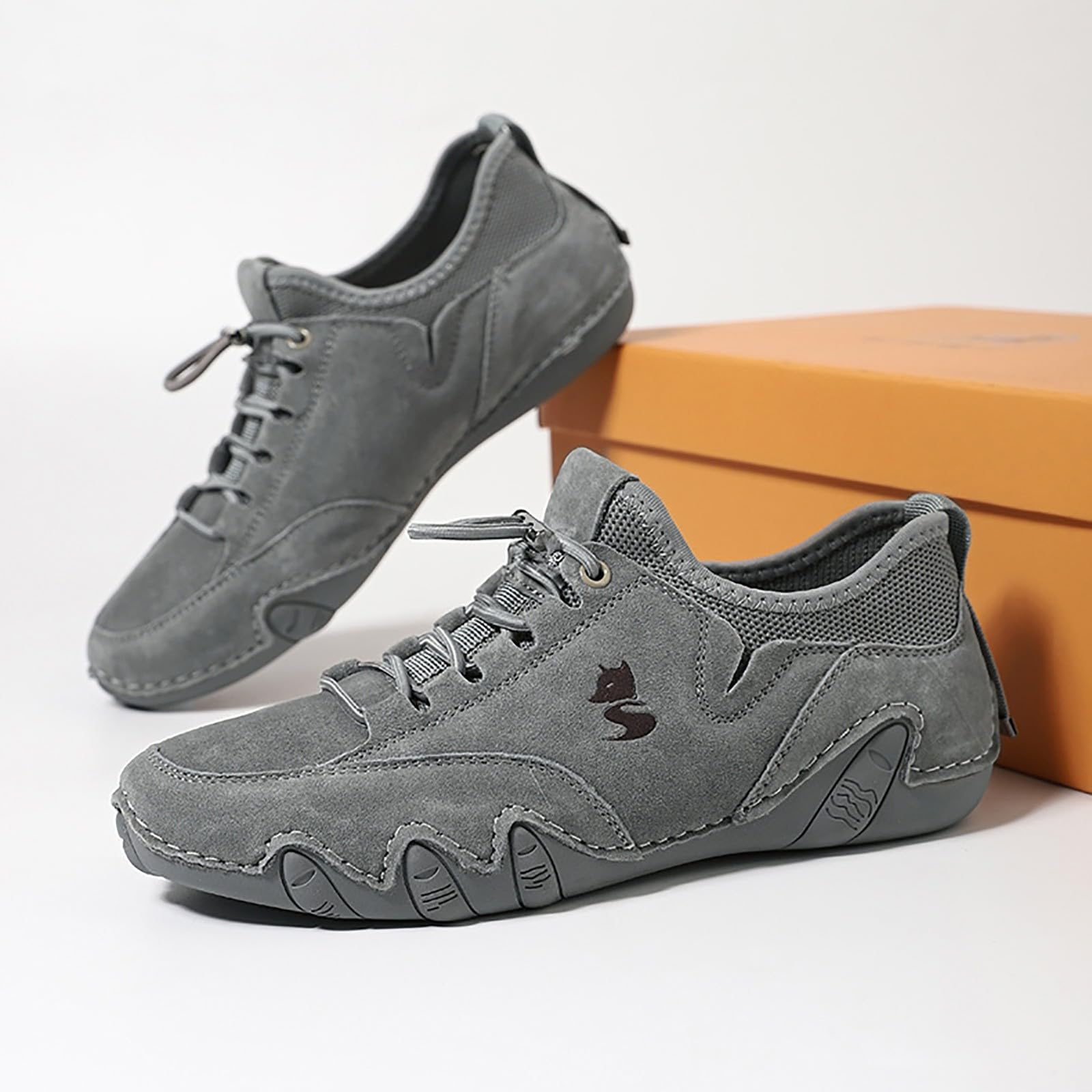 Zapatos casuales para mujer, zapatos casuales para mujer, botas chukka al tobillo, mocasines transpirables, hechos a mano, a la moda, tenis de caña media para caminar y conducir