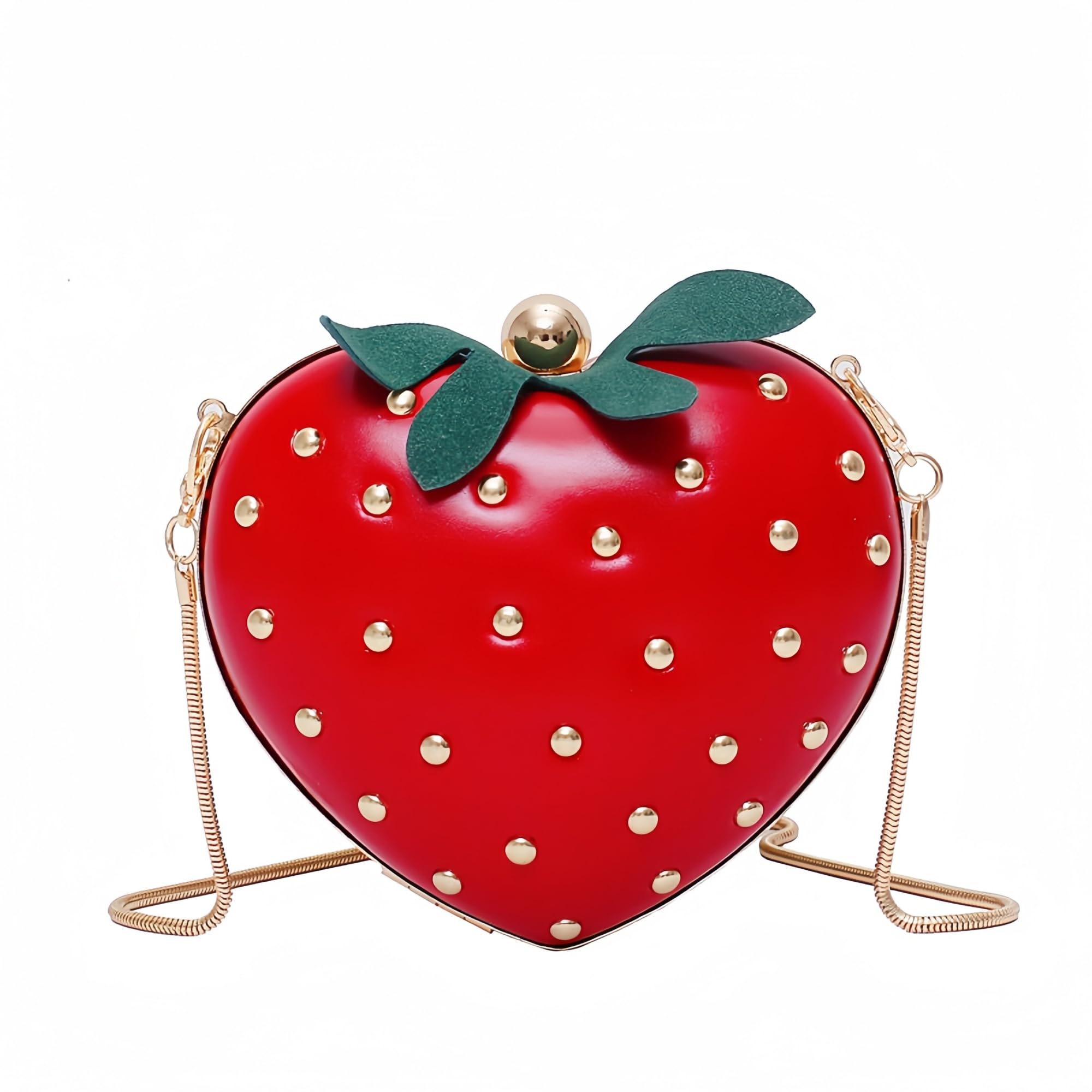 CREHNIL Strawberry Purse For Women Fruit Shape Leather Shortcake Coin Shoulder Bag Girls