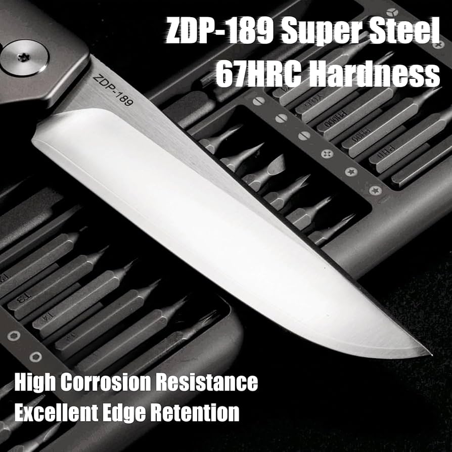 Santa Monica - ssk not 様 KATSU Folding Pocket Japanese Knife with Clip, Sandblasted