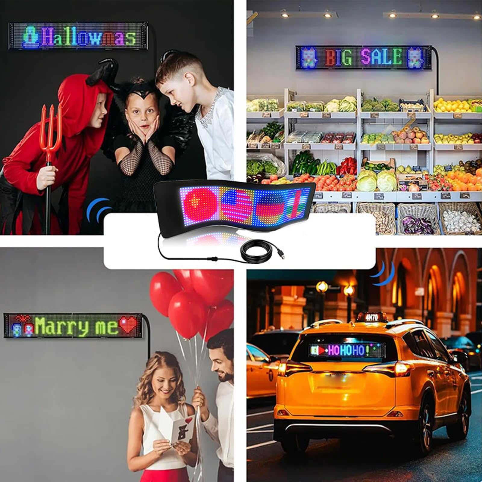 Programmeerbaar LED-bord, P5 Full Color LED-scrollpaneel, doe-het-zelf