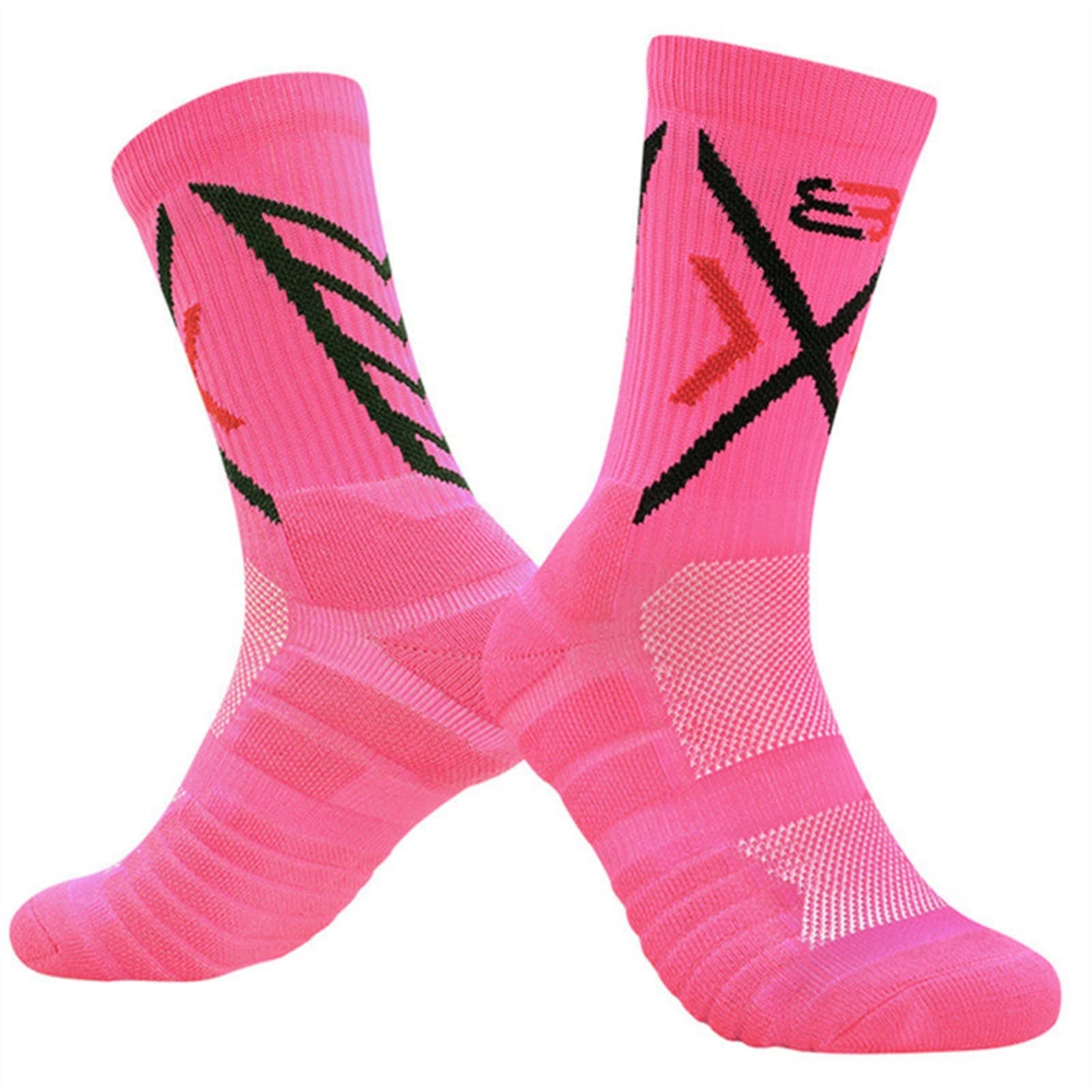Calcetines de Baloncesto for Hombre Calcetines de Ciclismo de Tubo Medio Grueso Toalla de Fondo en el Exterior Running Calcetines Deportivos (3 Pares) Calcetines de Ciclismo