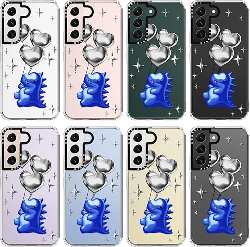 Miniatura 3 de MOSNOVO Funda para Galaxy S22 Plus, funda para Samsung S22 Plus, Groovy Flowers Slim Clear Case con diseño de mujeres y niñas, a prueba de golpes,