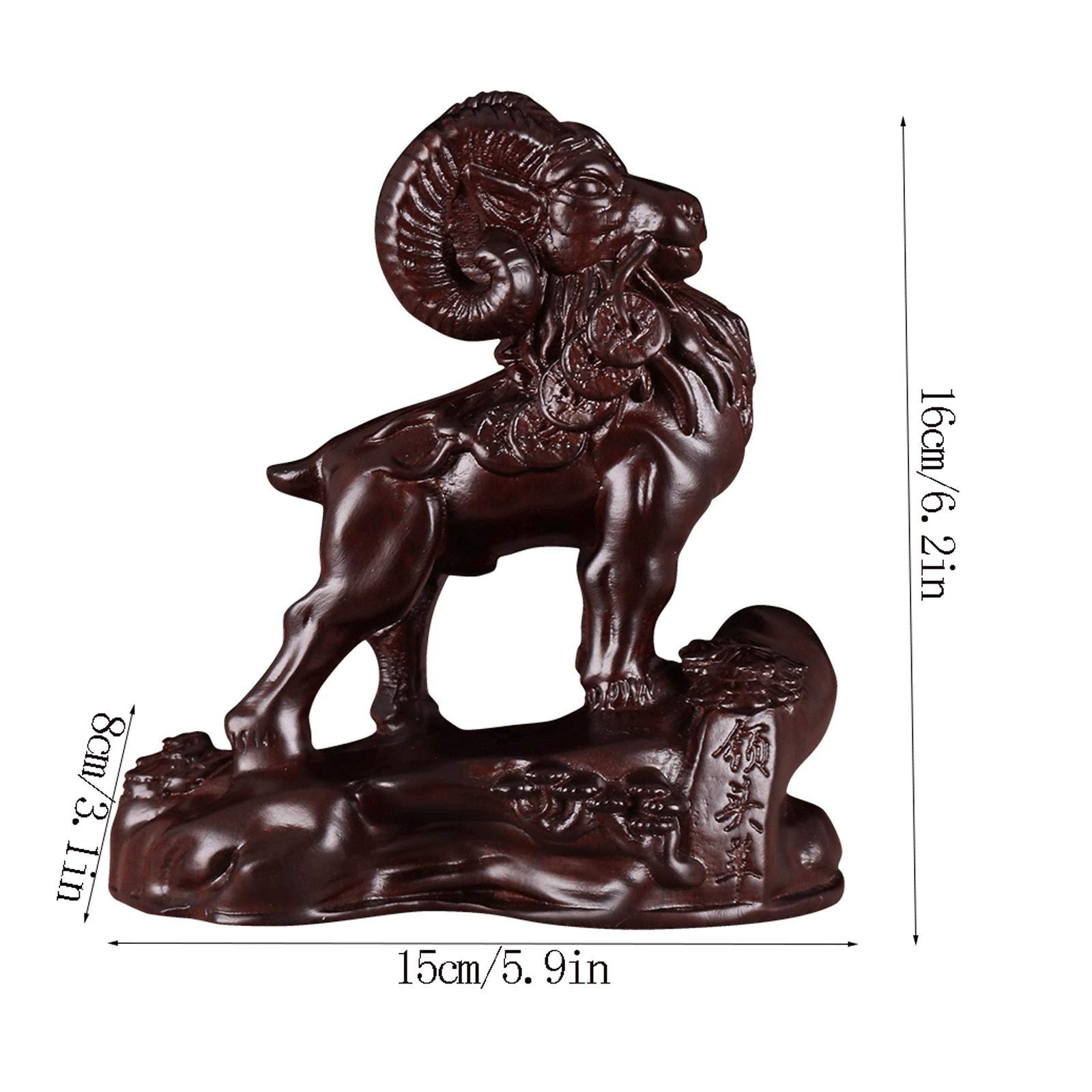 木彫り　羊　ヤギ　彫刻　オブジェ　置物　インテリア　工芸品　美術品　A2511 木彫り 羊 ヤギ 彫刻 オブジェ 置物 インテリア 工芸品 美術品