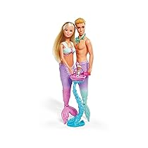 Simba Steffi Love Mermaid Family – Bambola a forma di sirena in gravidanza con kevin, con lettino, 29 cm, per bambini a partire dai 3 anni