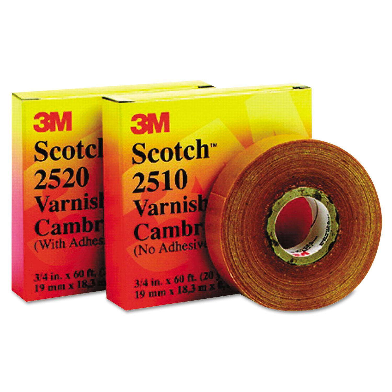 3M 04836 Scotch 2520 Varnished Cambric Tape, 3/4-Inch x 60ft