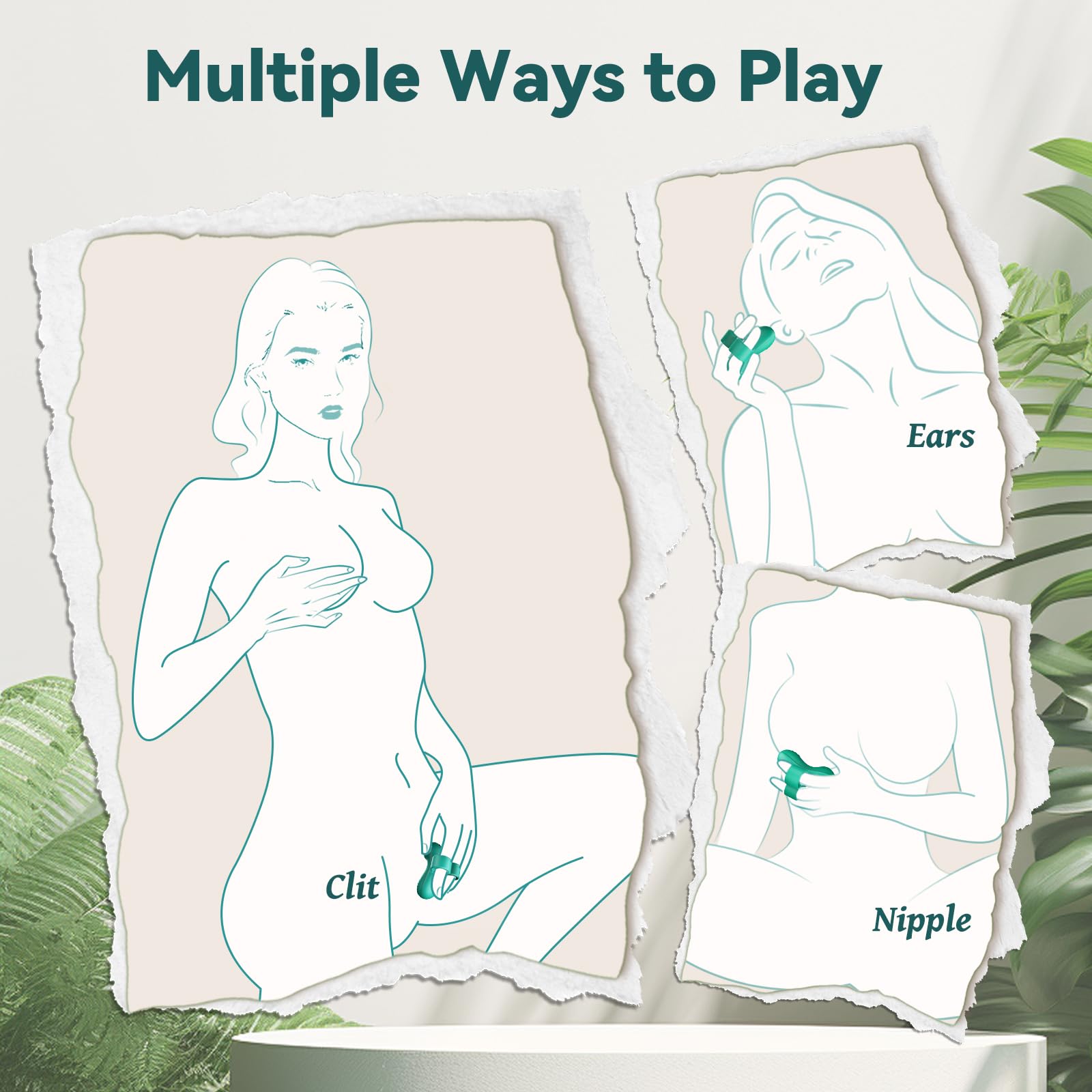 Finger Vibrator Sex Toys Mini Vibrators 10 Vibration Modes Female Sex Toy Couples Bullet Vibrator Nipple Clitoral Stimulator Adult Sex Toys & Games Women Pleaseure: Green