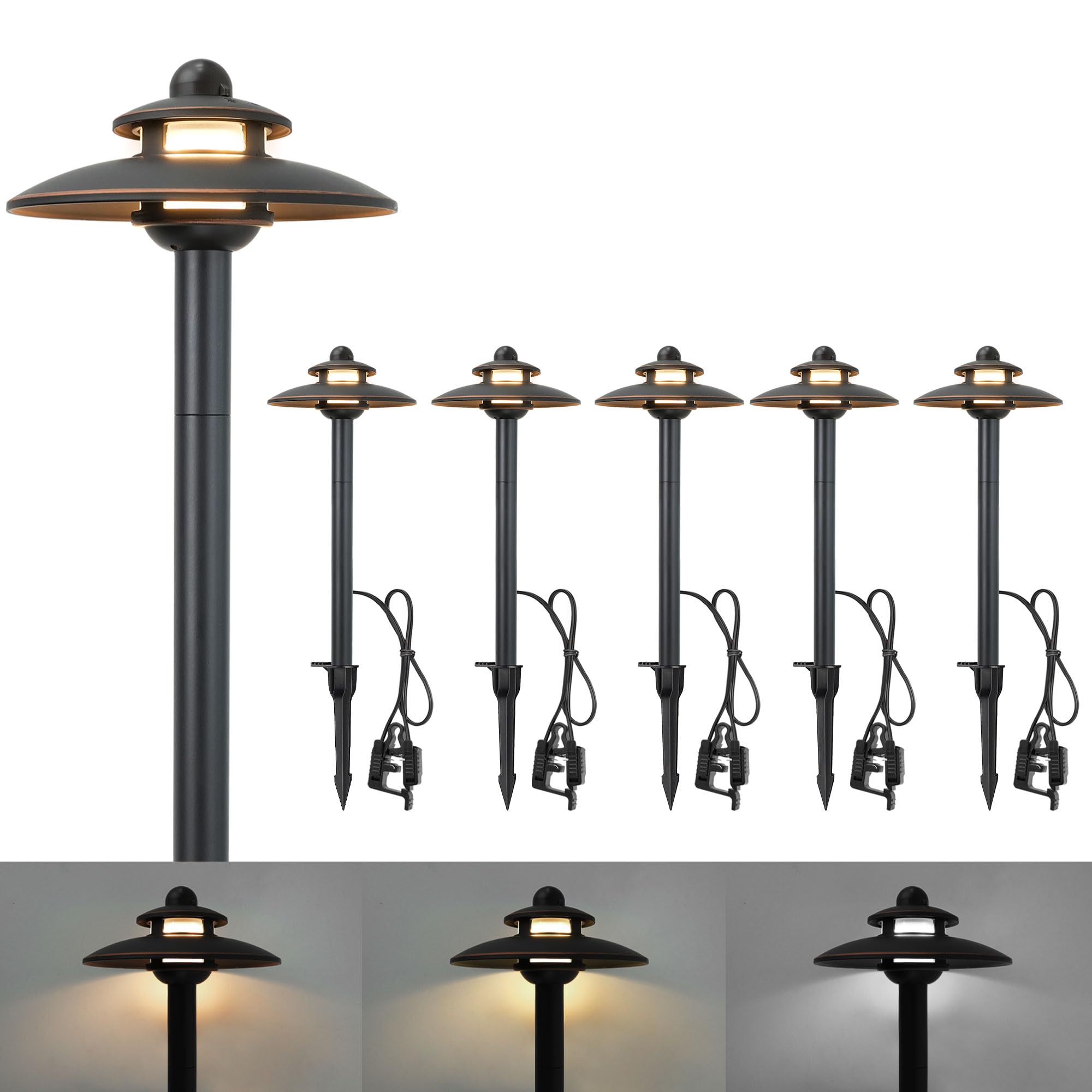hykolity 3CCT Adjustable Pathway Lights