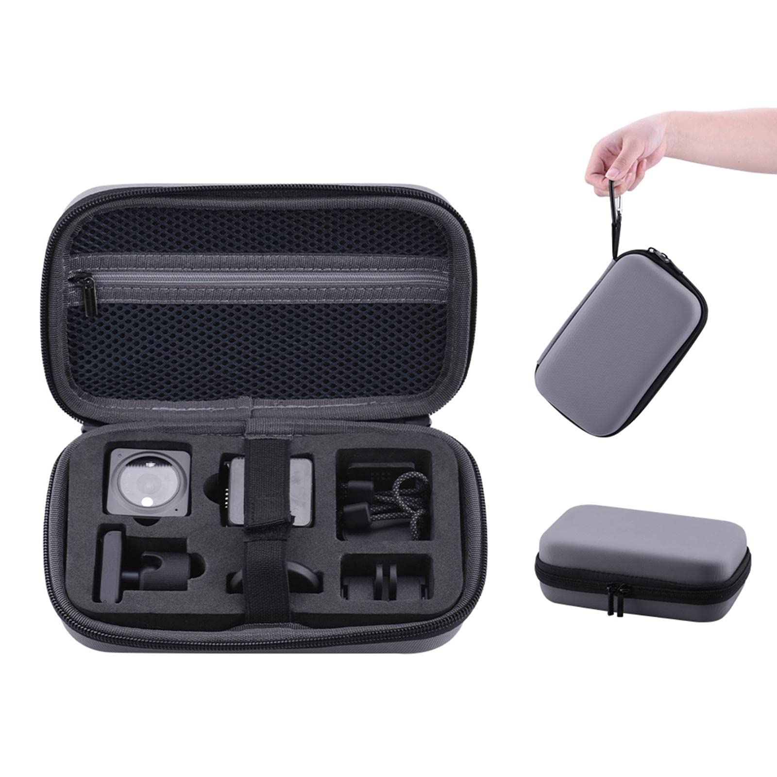 MERISHOPP Portable Carrying Box W/Carabiner Hardshell Handbag for DJI Action 2 Gray | Camera & Photo Accessories | Cases, Bags & Covers (B0CJ9243PQ) Amazon Price History, Amazon Price Tracker