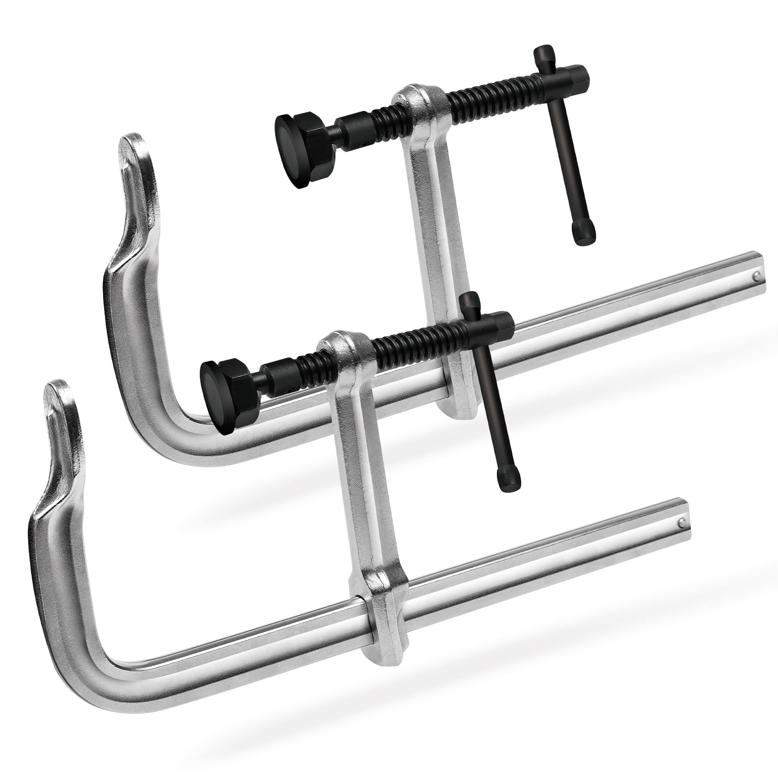 2-Pack 12-Inch Heavy-Duty F-Clamps for Welding, Woodworking &amp; Metalworking–3450 Lbs Load Capacity, 4-3/4 Inch Throat Depth, All-Steel Construction