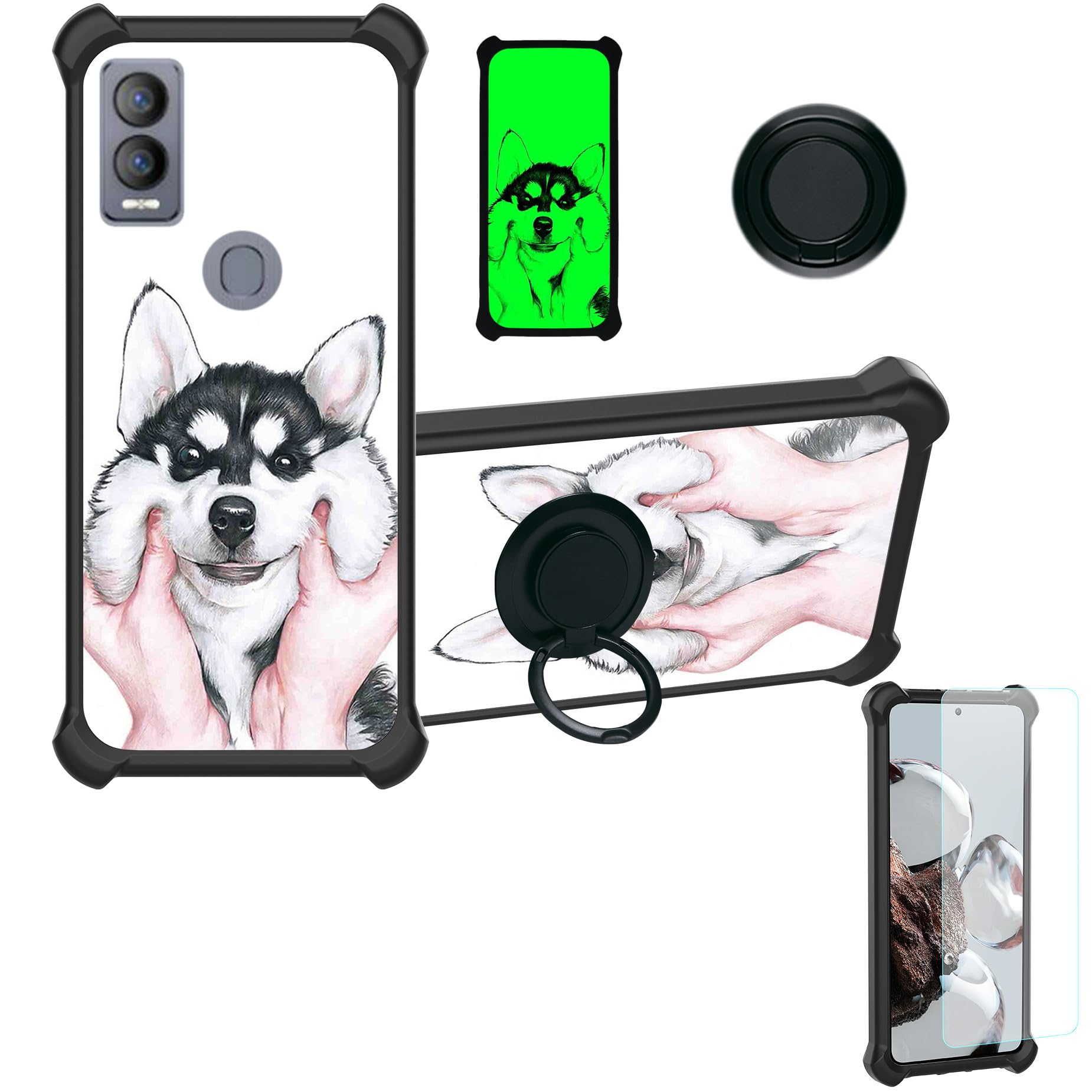 Amazon.com: Aroepurt ATT Propel 5G Case Compatible with AT&T Propel 5G Phone  Case Cover [with Tempered Glass Screen Protector][Ring Support][Luminous  Effect] YGH-HSQ : Cell Phones & Accessories