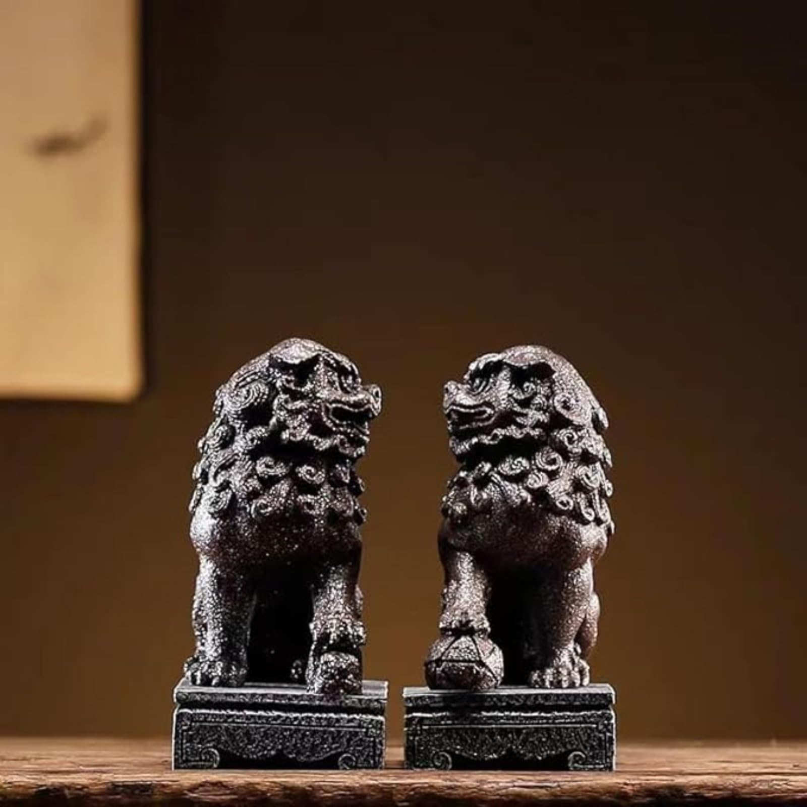 Amazon.co.jp: 狛犬 獅子狛犬陶器 魔を追い払い安定した運気にして