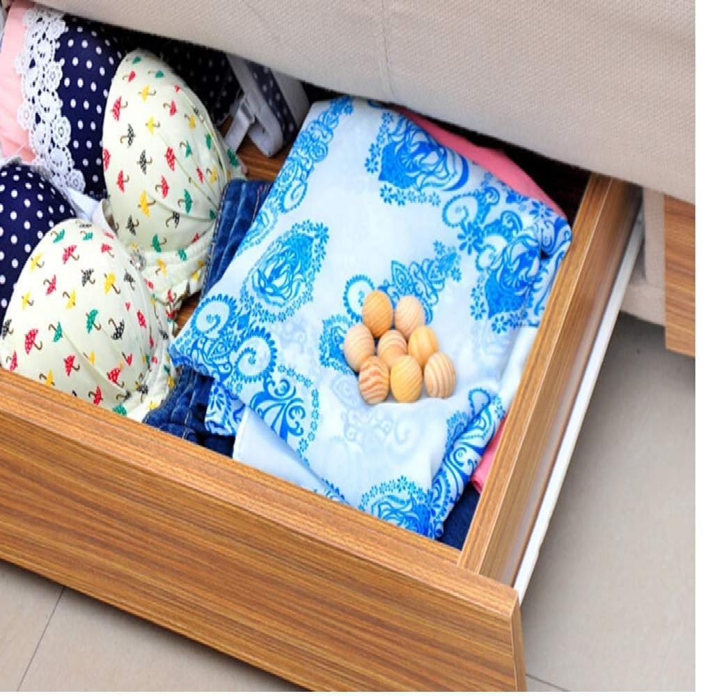 HELLYZ 10 Pcs Natural Cedarwood Balls for Clothes and Home Fragrance | Eco-Friendly Scented Wooden Balls for Closet, Shoe Cabinet, Storage Bags, Car & Laundry Room – (Wood Color)