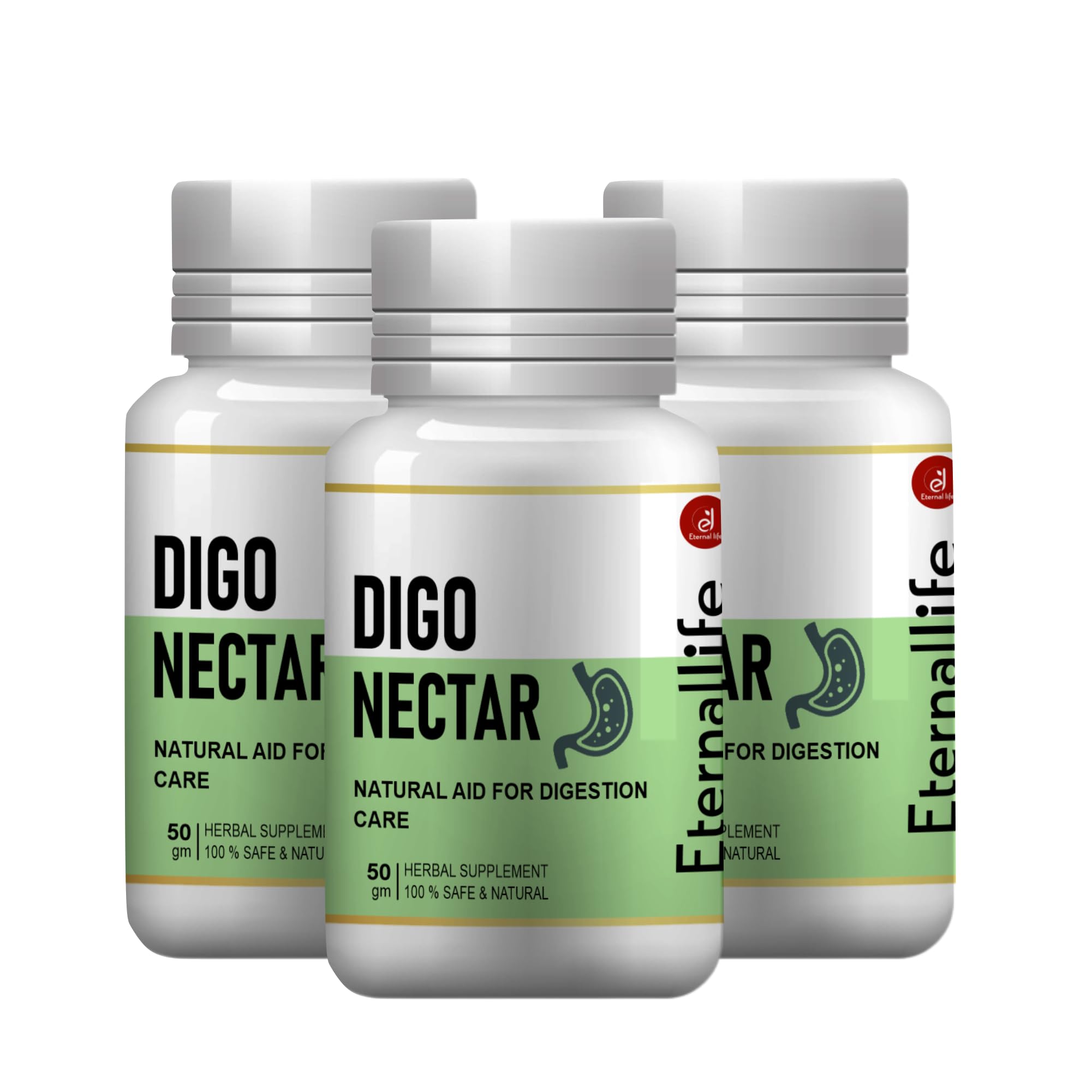 Eternal Life Digo Nectar 50 gm (Pack of 3) | Ayurvedic Herbal Digestive Support Powder | For Acidity, Gas, Bloating Relief, Gut Health & Daily Stomach Balance | Natural Wellness Supplement