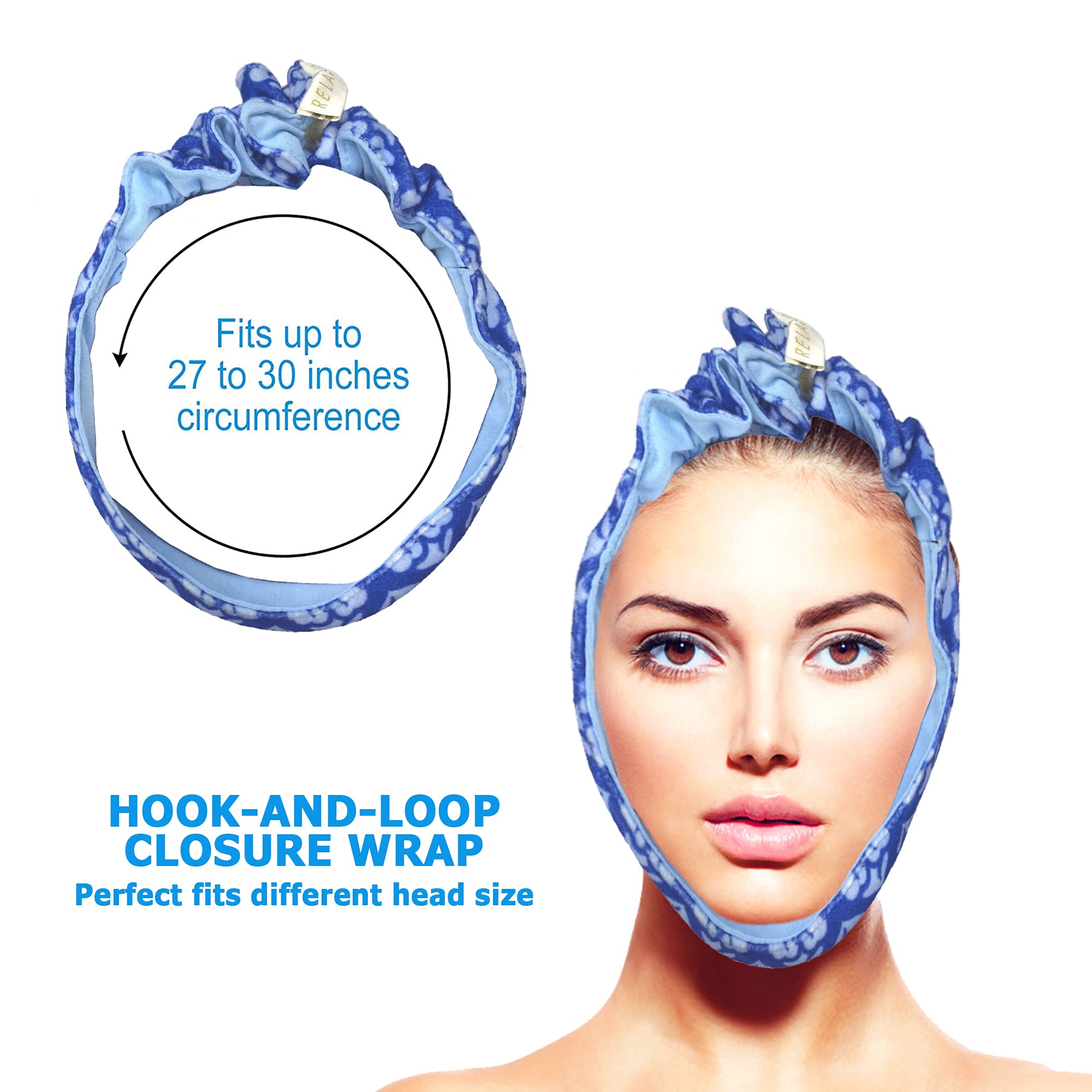 Relaxso Migraine Hot/Cold Therapy Gel Head Wrap, Paris Baby Cloud