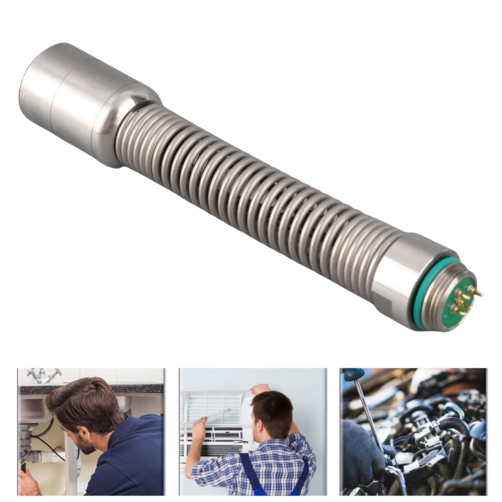 Headerbs Cámara de Inspección de Alcantarillado de 23 Mm Cabezal IP68 Endoscopio de Tubería Endoscopio de la Cámara Accesorio con 12 LED Ajustables
