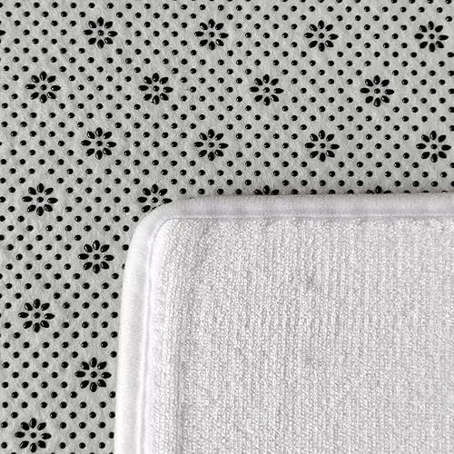 Miniatura 4 de Fall Pumpkin Bathroom Rugs Autumn Maple Leaves Bath Mats for Bathroom Orange Black Farmhouse Decor Bath Rugs for Shower Tub,Shaggy Absorbent