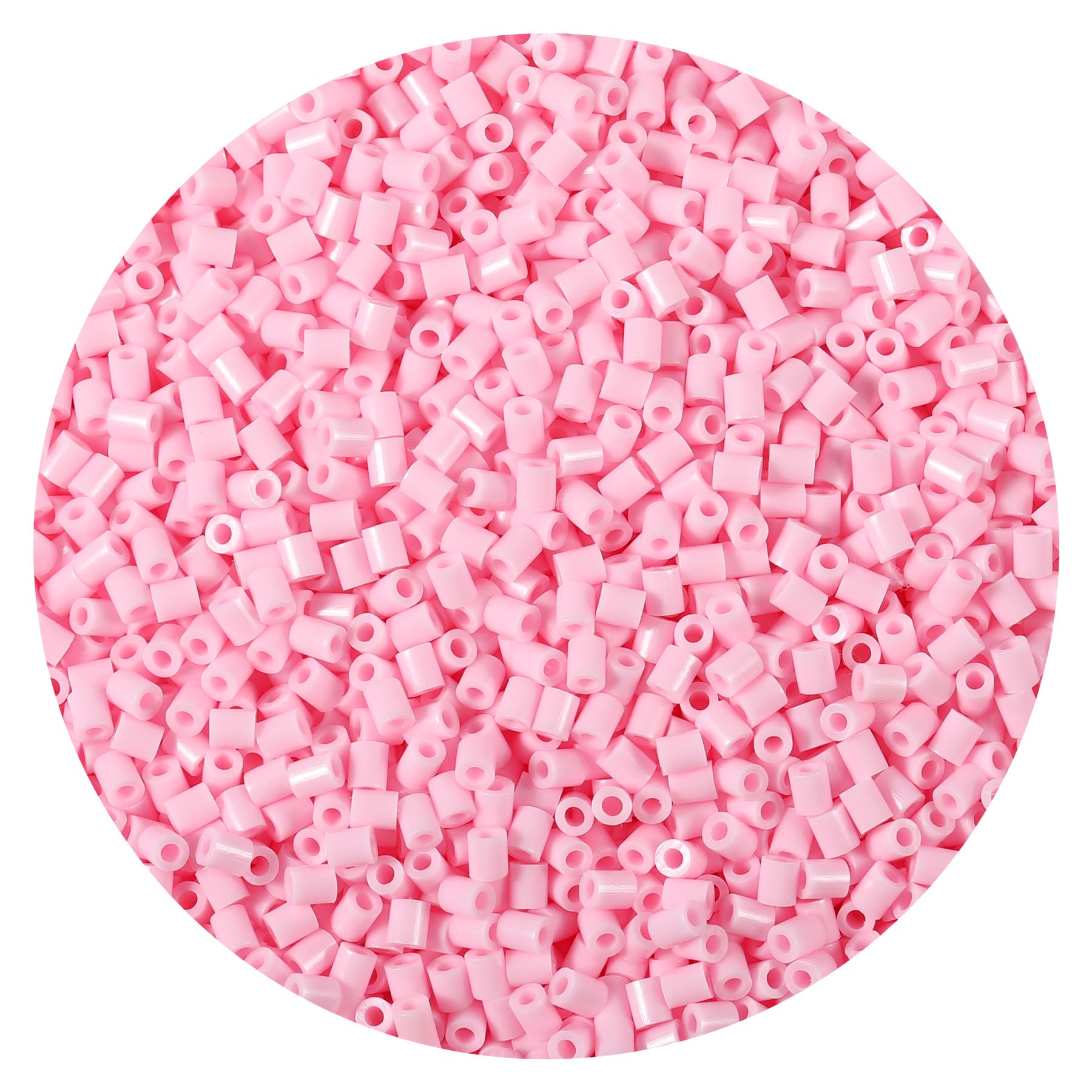 10000Pcs Loose Mini Fuse Beads 2.6mm Bulk Refill Kit Stress Relief Pixel Art 3D Craft Melting Beads for DIY Decor Crafts Creative Handmade Projects (E18 Pink 8)