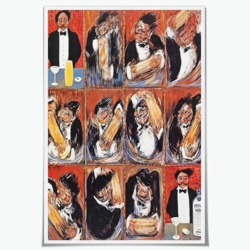 Lienzo vintage de bar para pared, diseño divertido de Martini perfecto, póster retro Art Deco, póster de comida y bebida para decoración de pared de